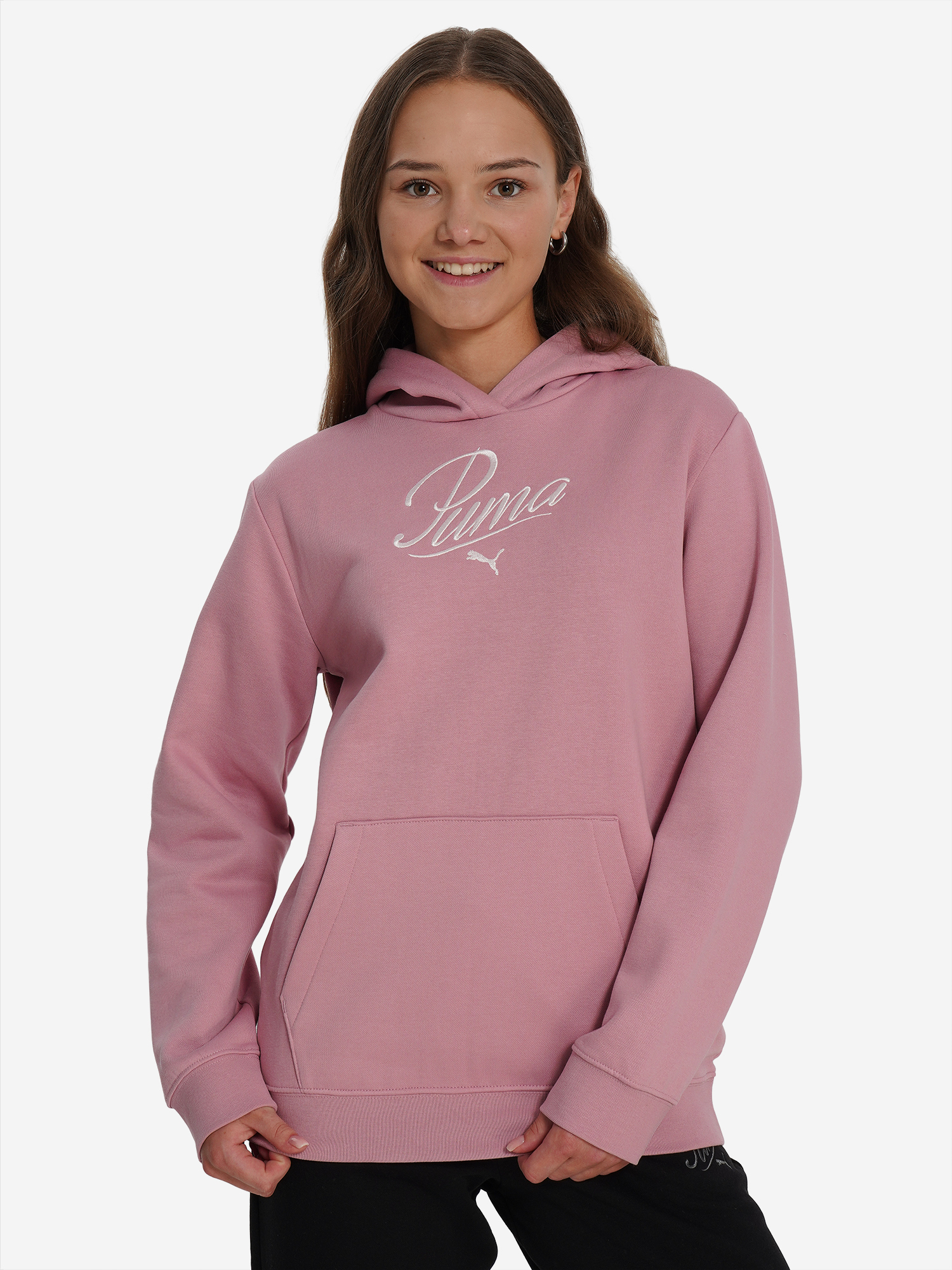 Худи для девочек PUMA Script, Розовый