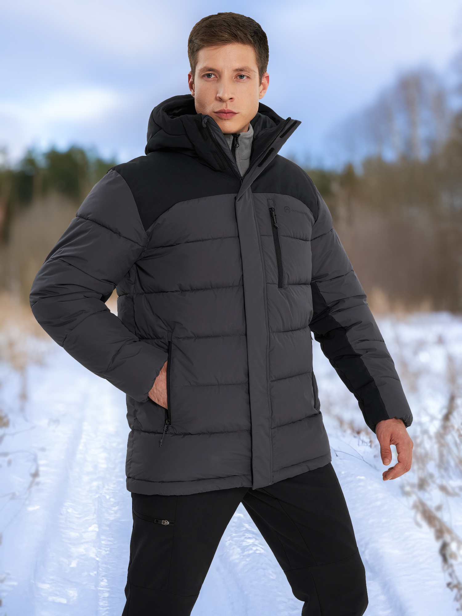 Пуховик мужской Outventure, Серый