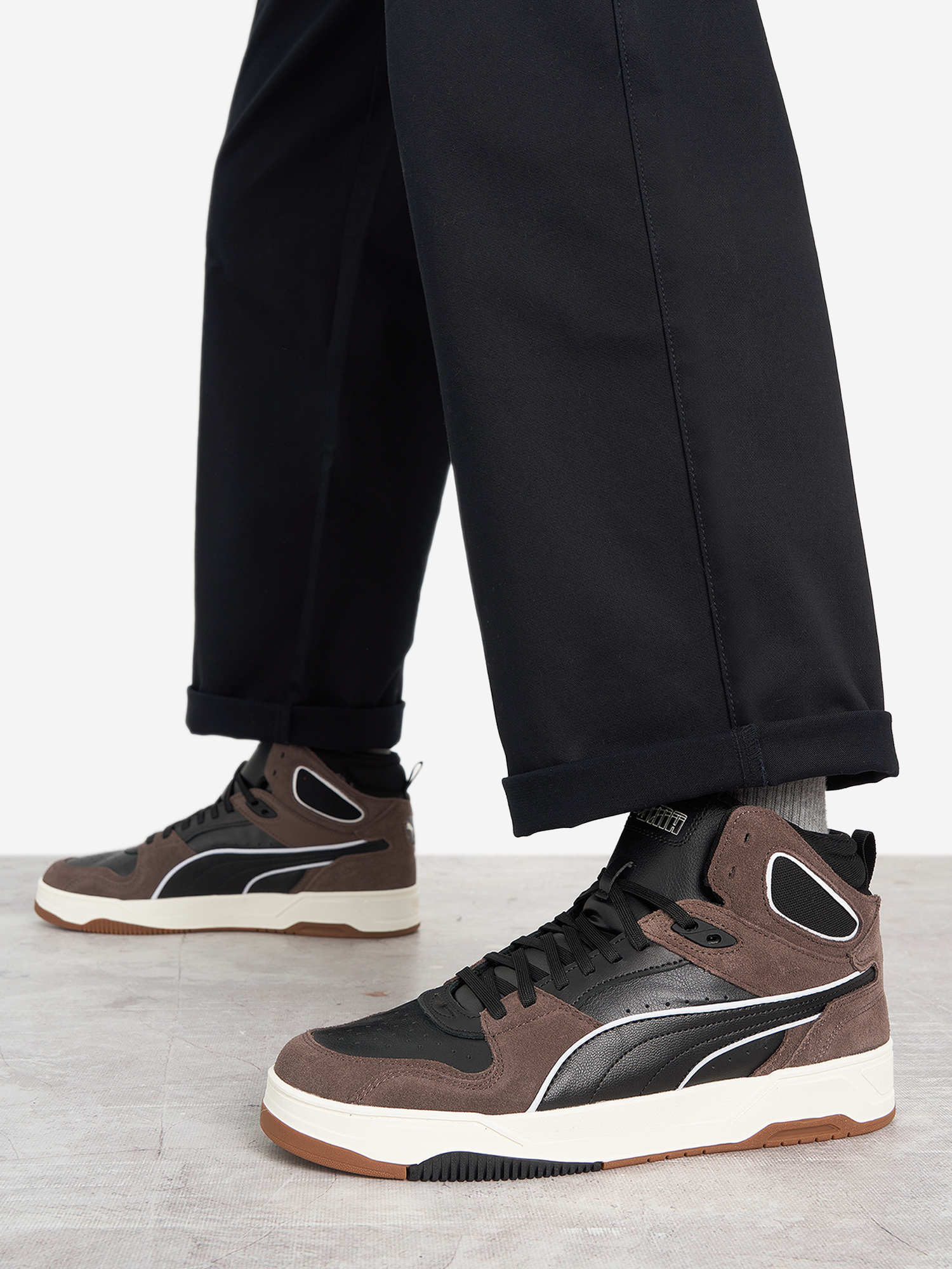 Кеды мужские PUMA Rbd Break Mid Sd, Коричневый