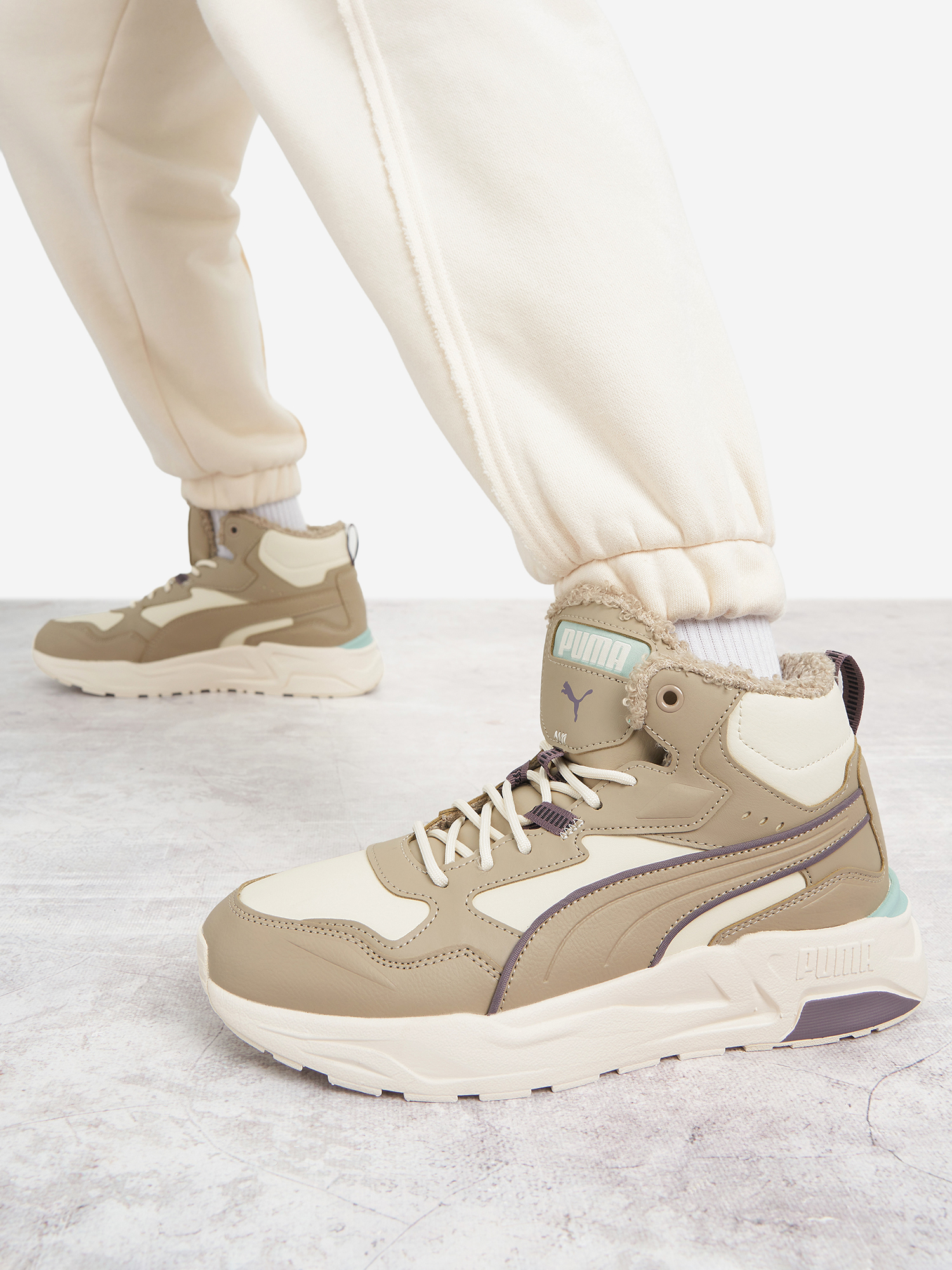 Кроссовки утепленные женские PUMA Trinity Lite, Зеленый