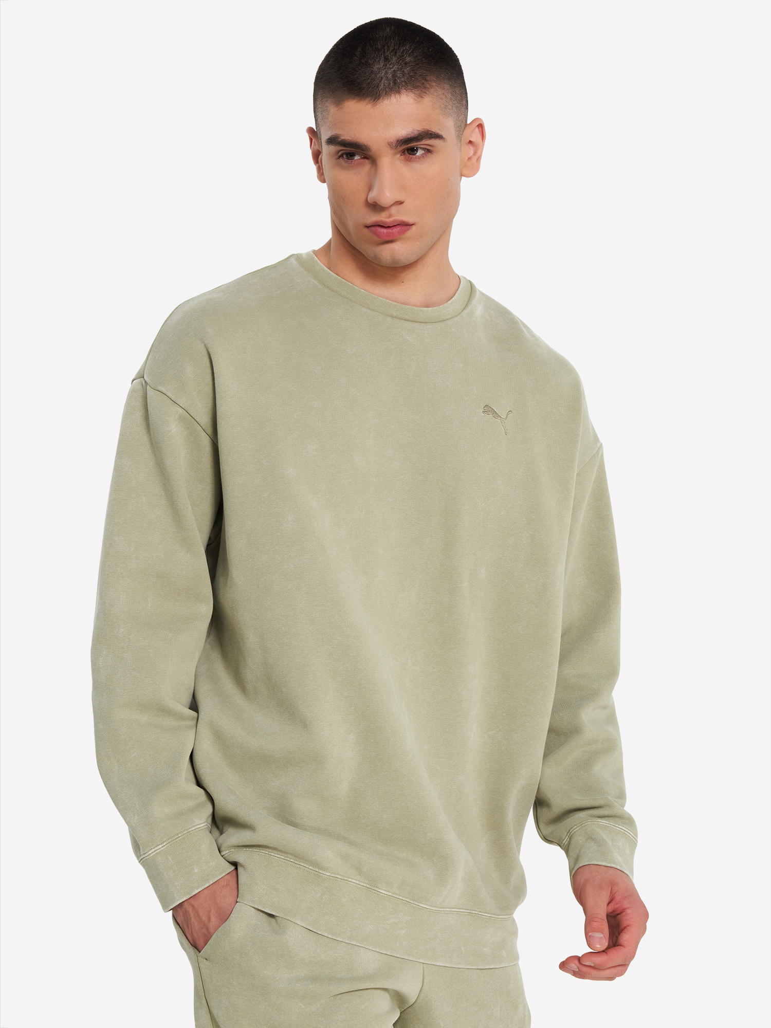 Свитшот мужской PUMA Ess Elevated, Зеленый