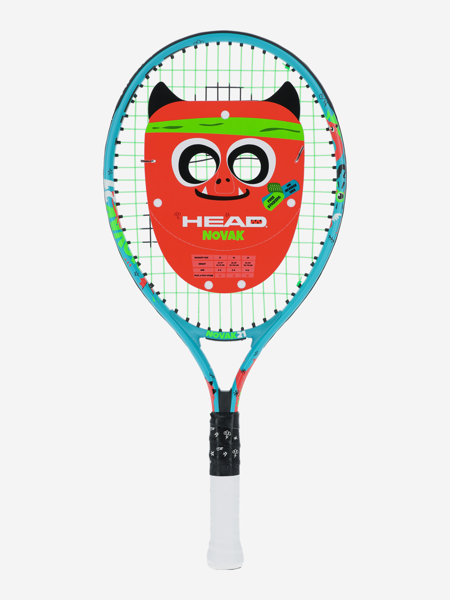 Ракетка для большого тенниса детская Head Novak 21", Голубой