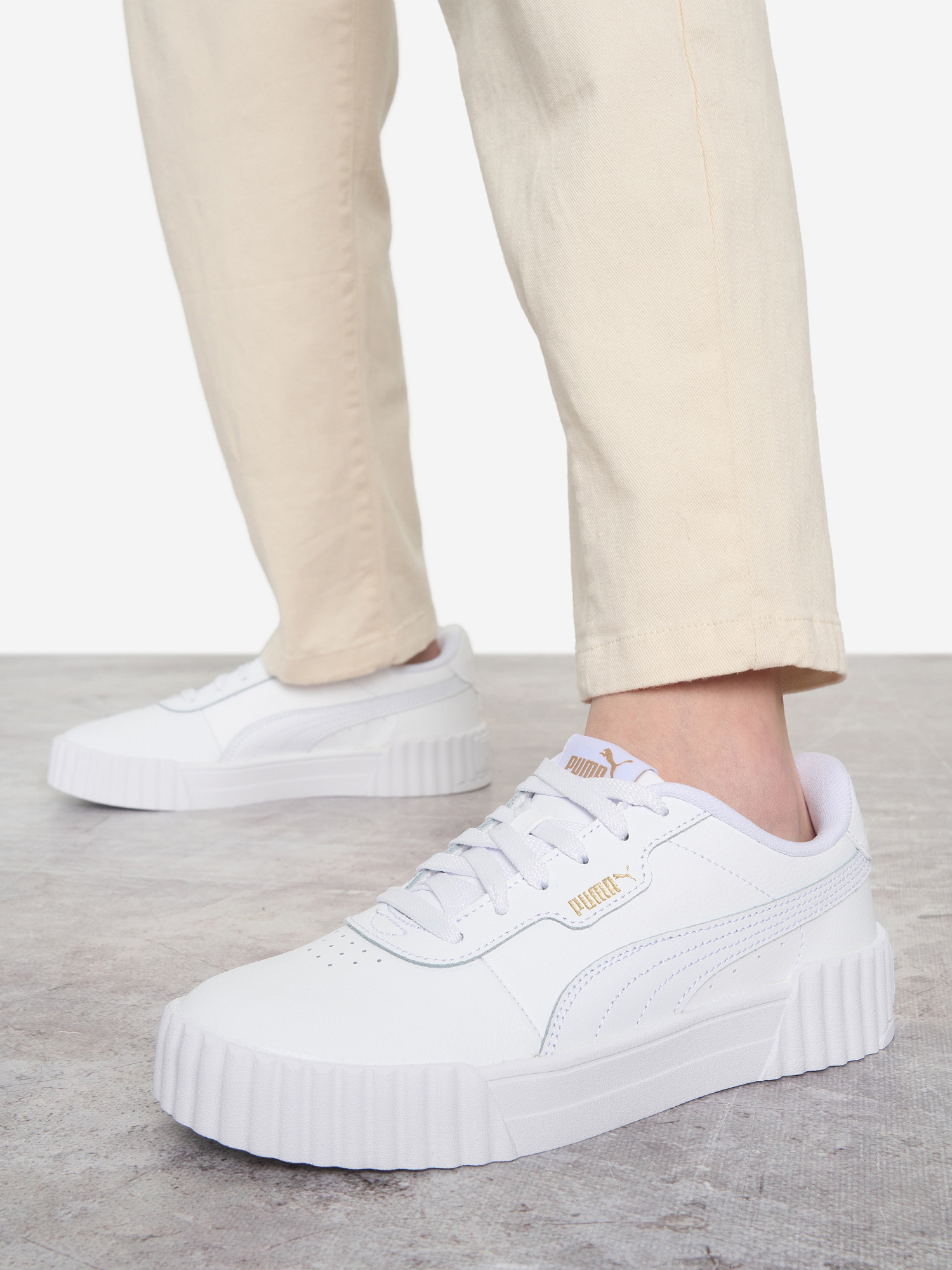Кеды для девочек PUMA Carina 3.0 Jr, Белый