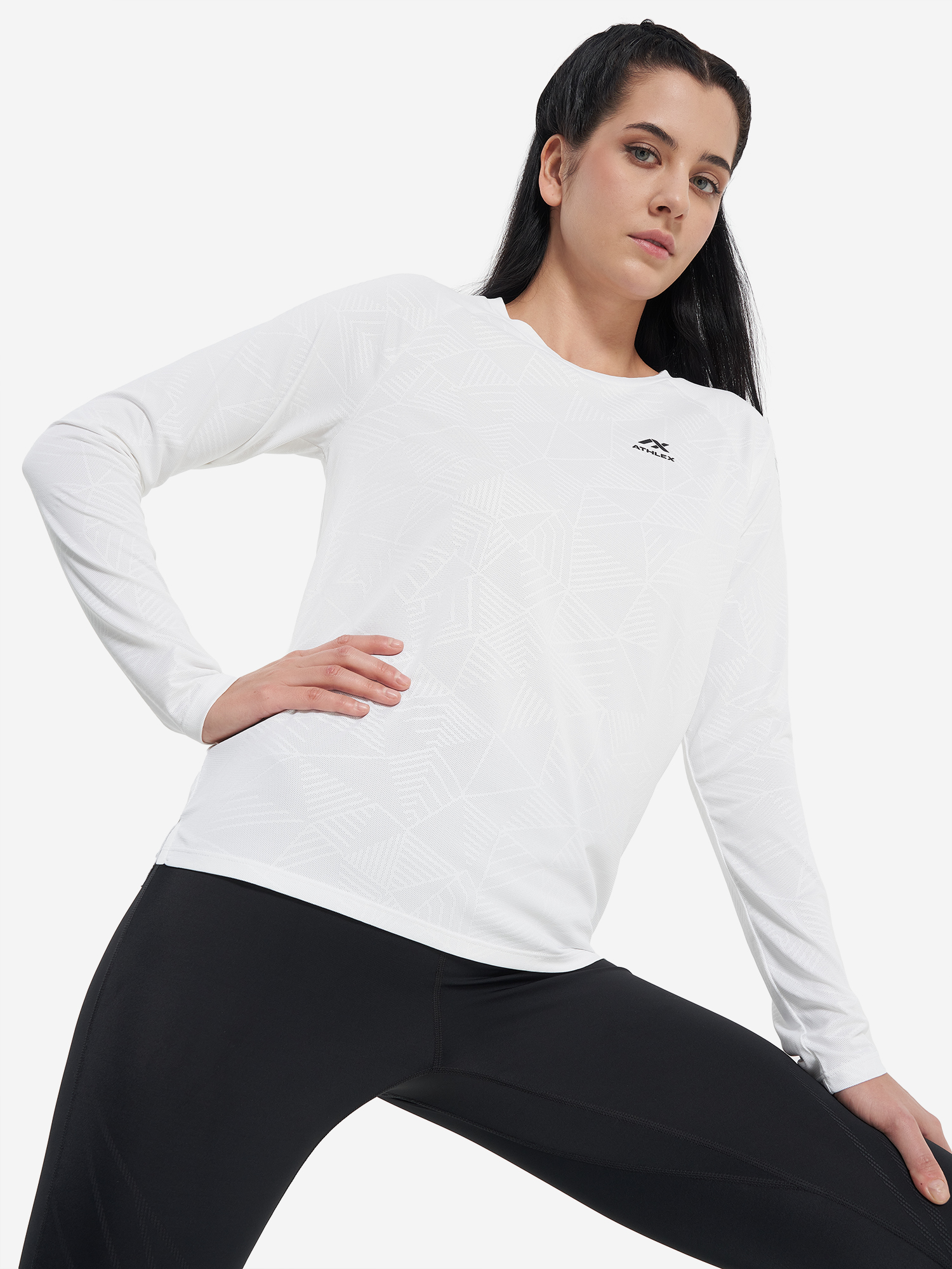 Лонгслив женский Athlex, Белый