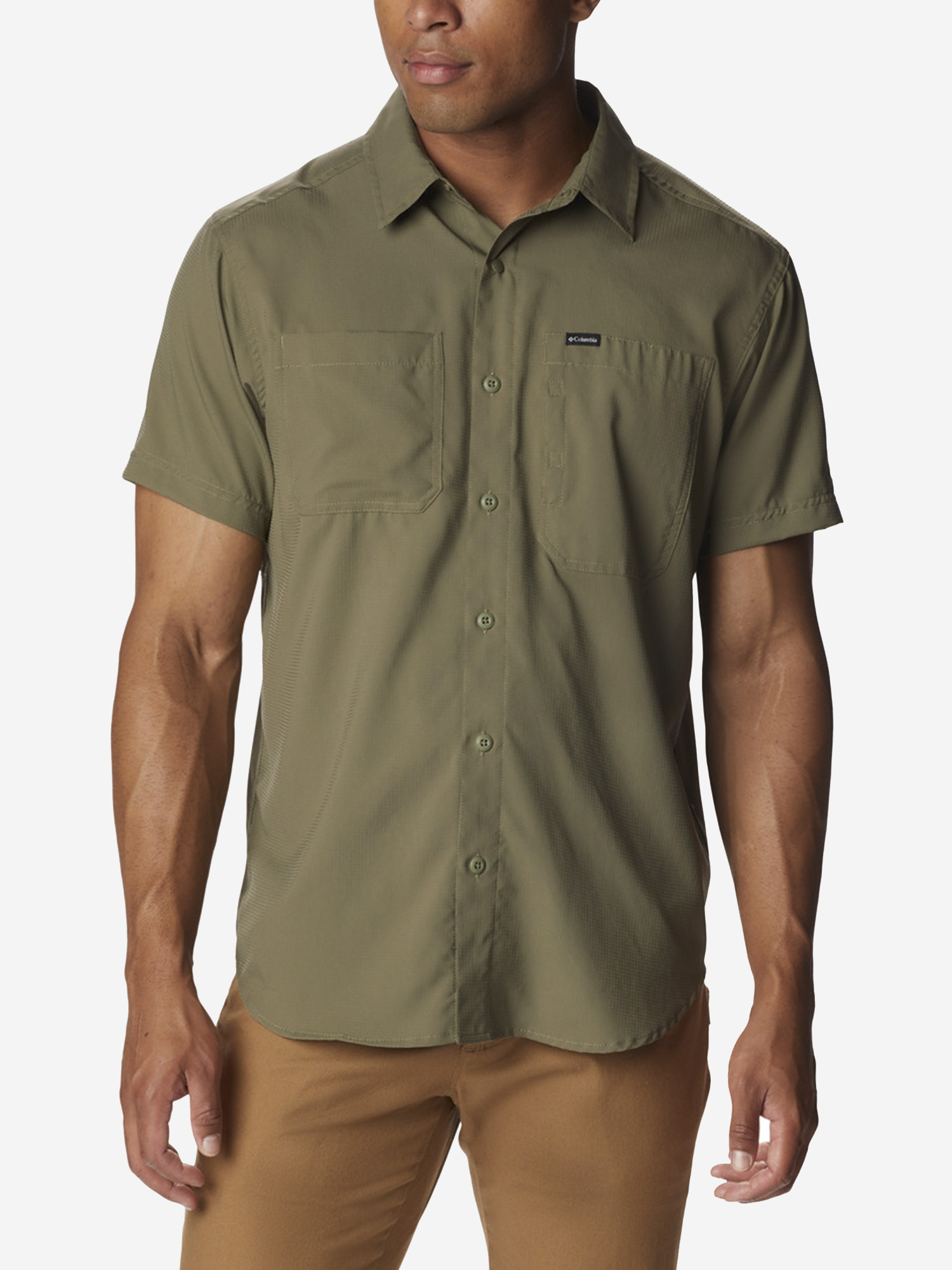 Рубашка с коротким рукавом мужская Columbia Silver Ridge Utility Lite Short Sleeve, Зеленый