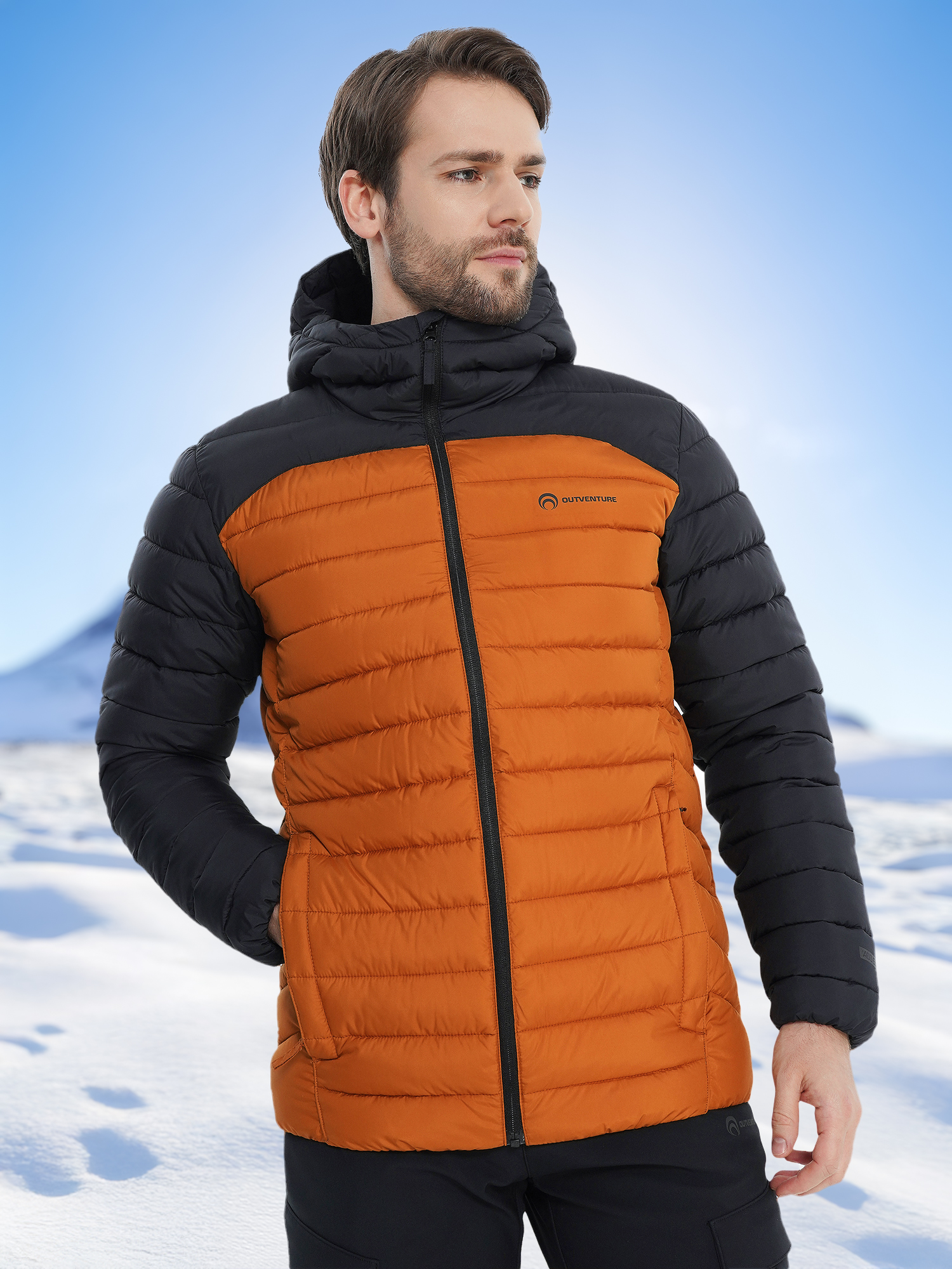 Пуховик мужской Outventure Malgora, Оранжевый