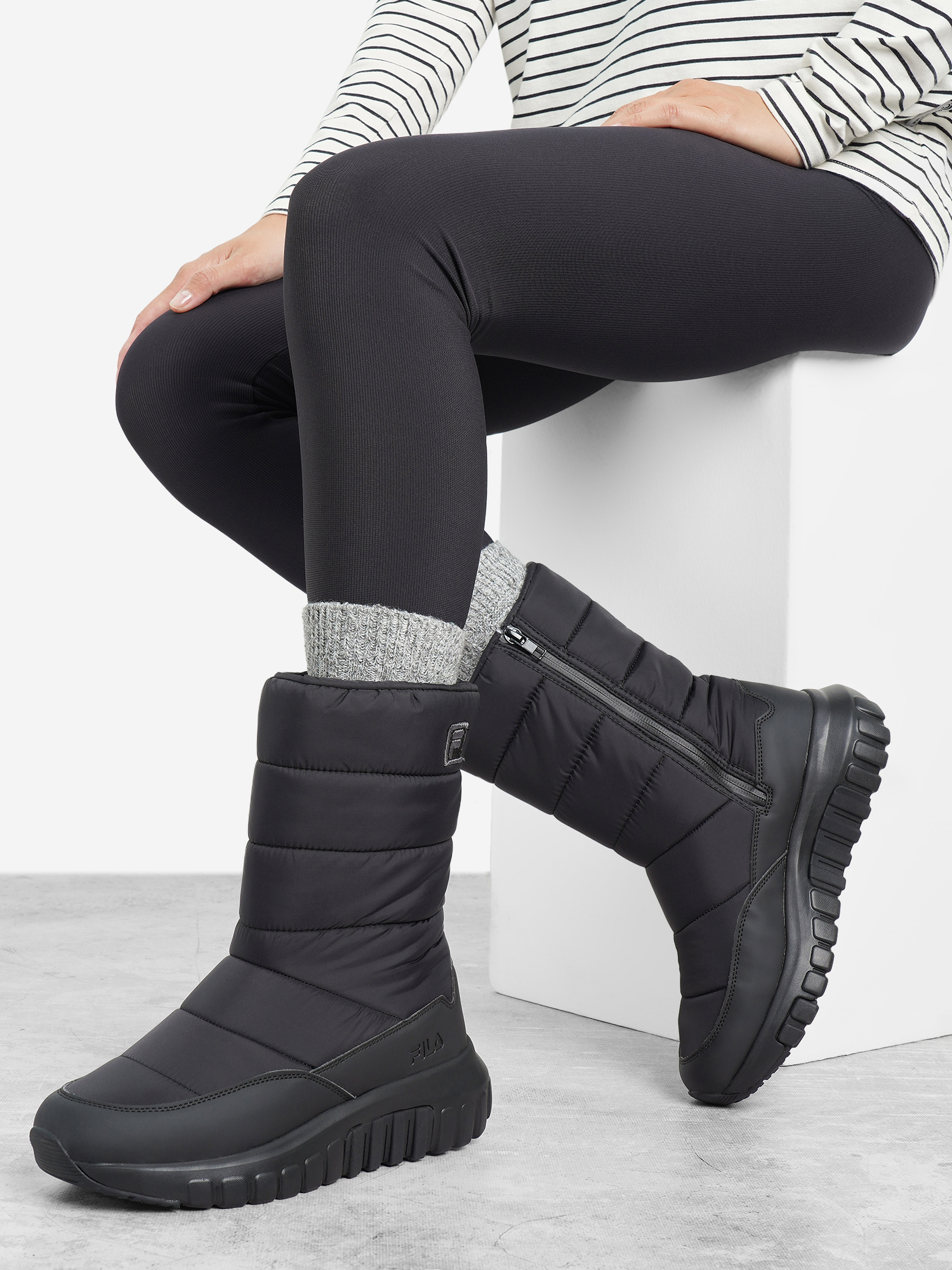 Дутики женские FILA Chrome Puffy, Черный