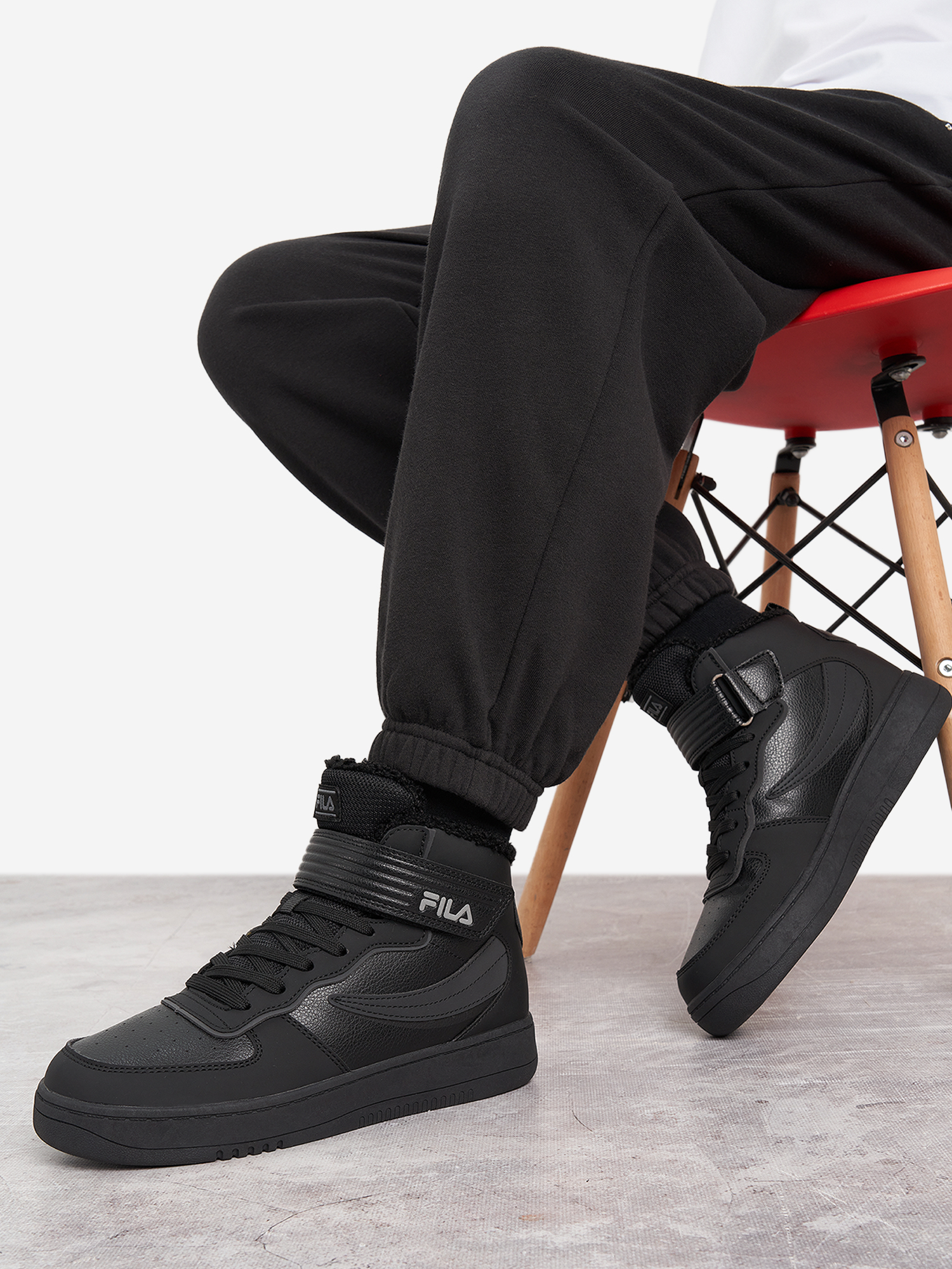 Кеды утепленные для мальчиков FILA High Fur, Черный