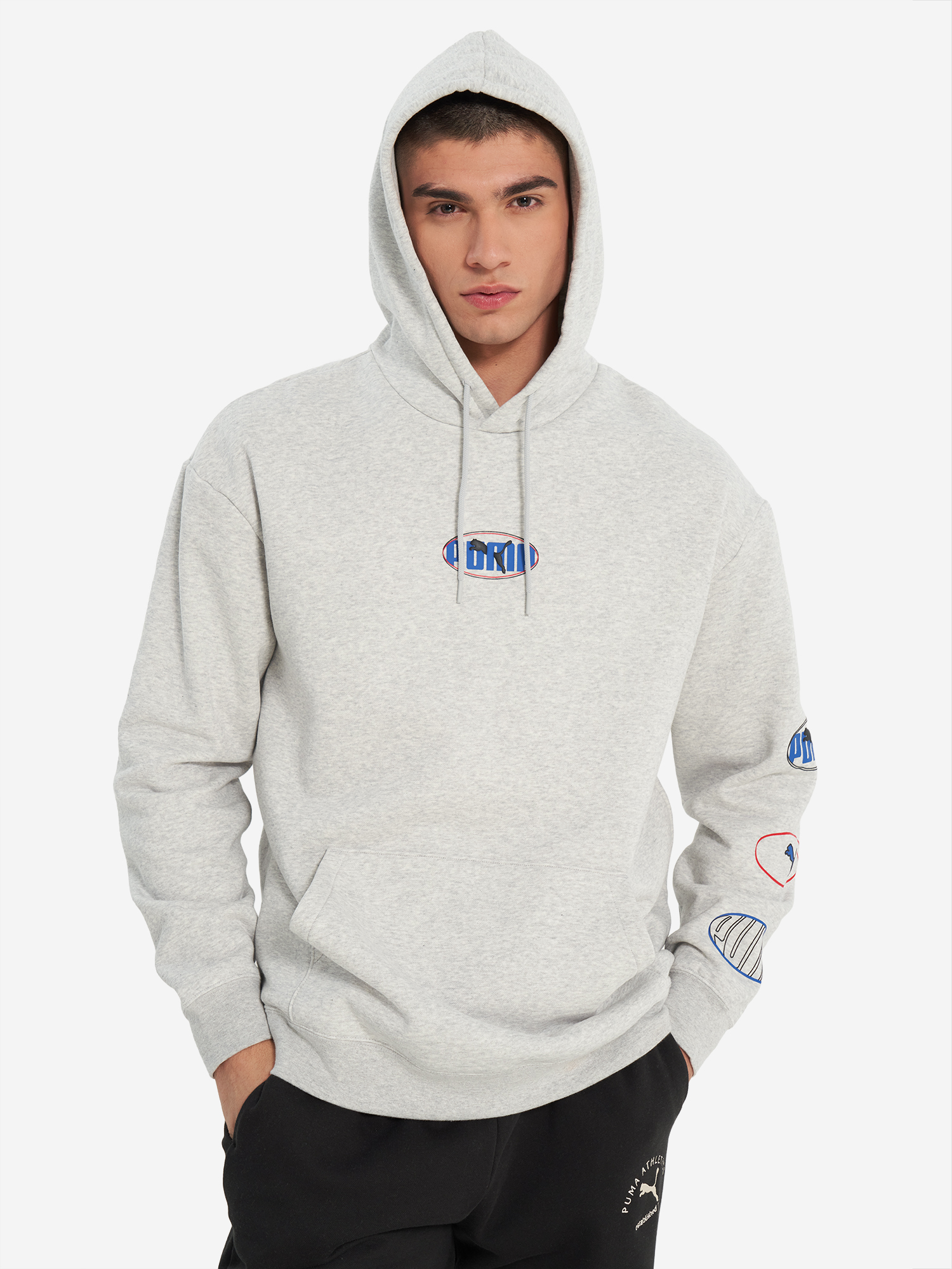 Худи мужское PUMA Ess Logo Lab Execution, Серый