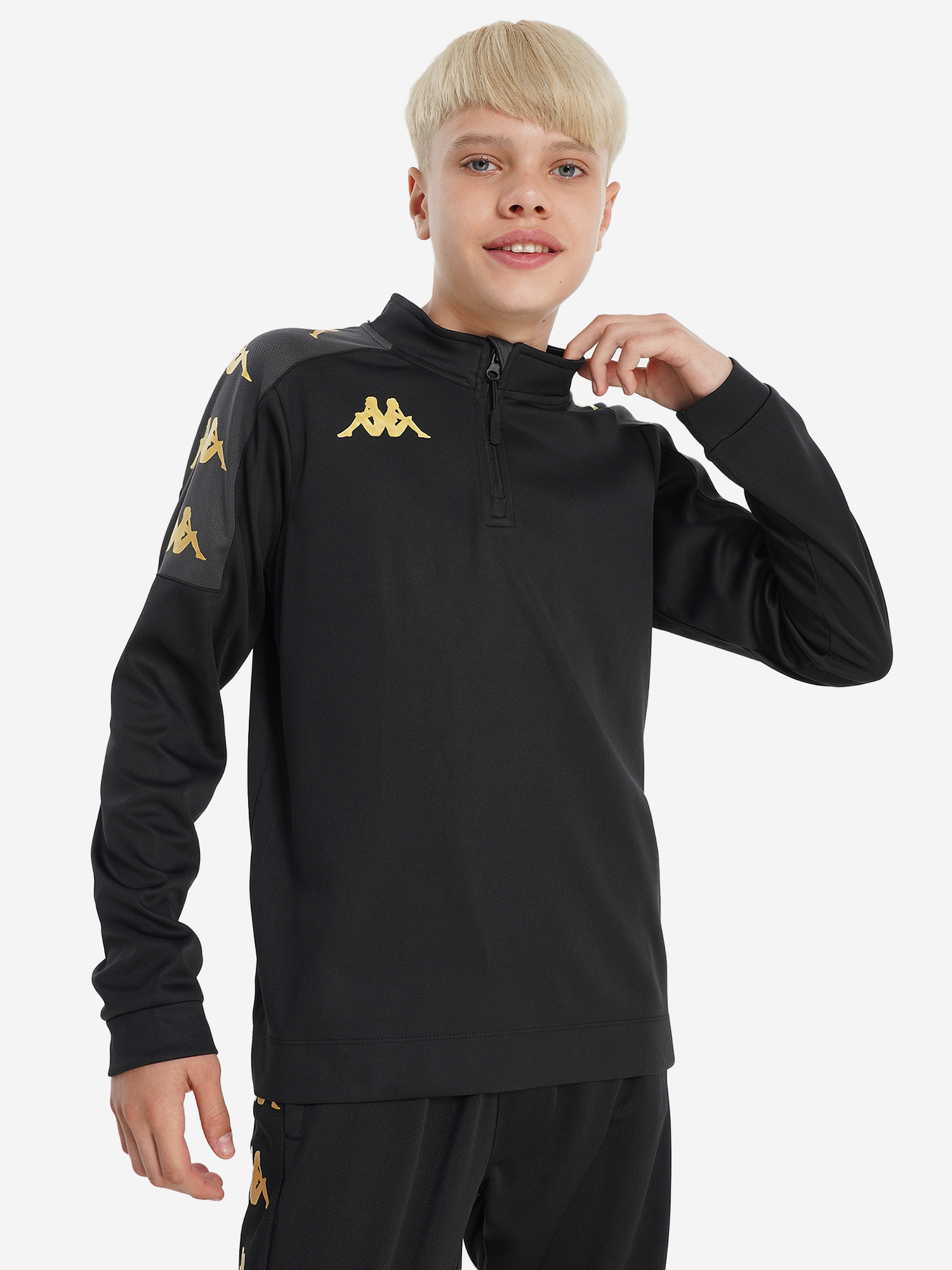 Джемпер футбольный для мальчиков Kappa, Черный