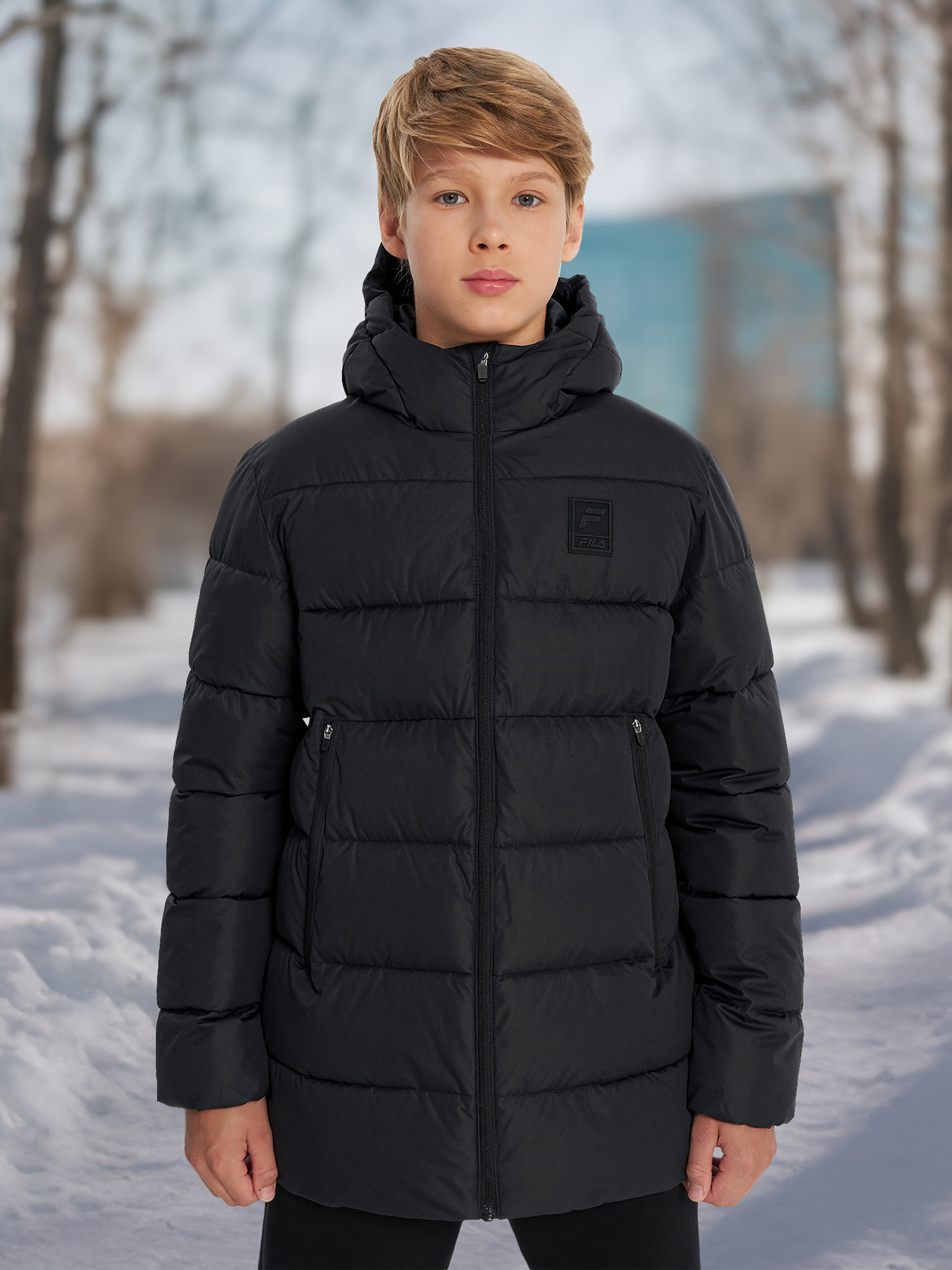 Пуховик для мальчиков FILA, Черный