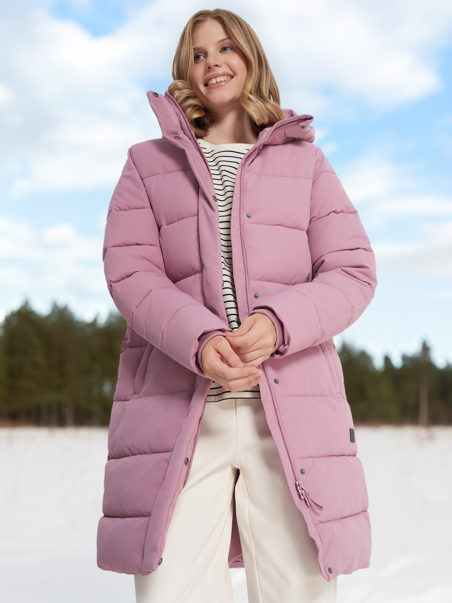 Пуховик женский Outventure, Фиолетовый