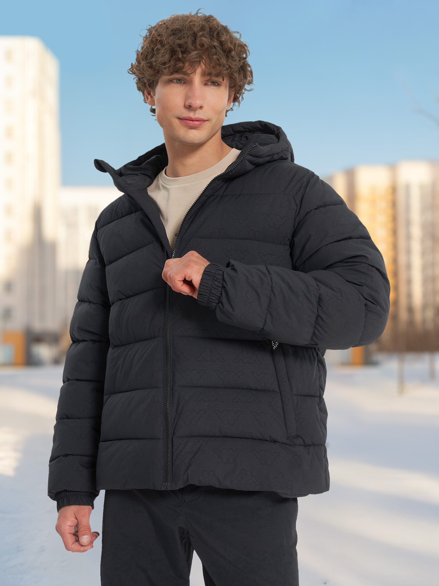 Пуховик мужской Kappa De Omini, Черный