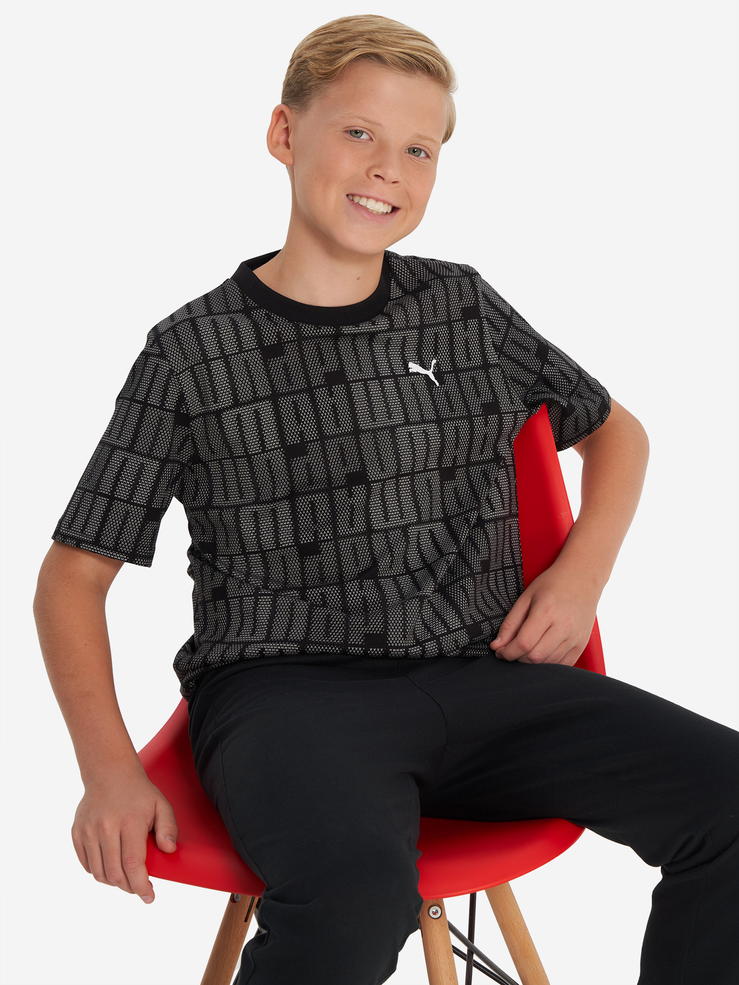 Футболка для мальчиков PUMA Logo Lab, Черный