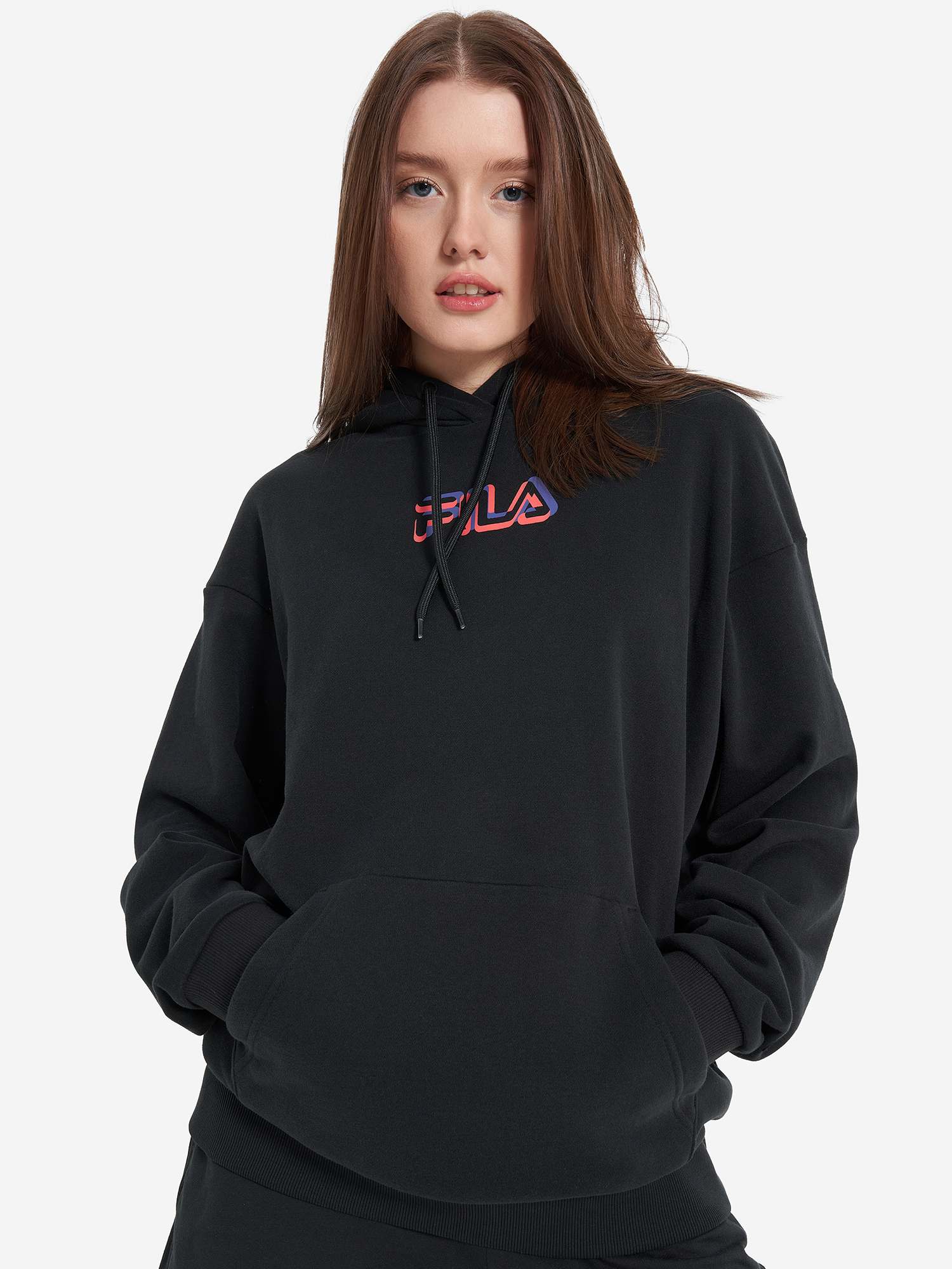 Худи женское оверсайз FILA, Черный