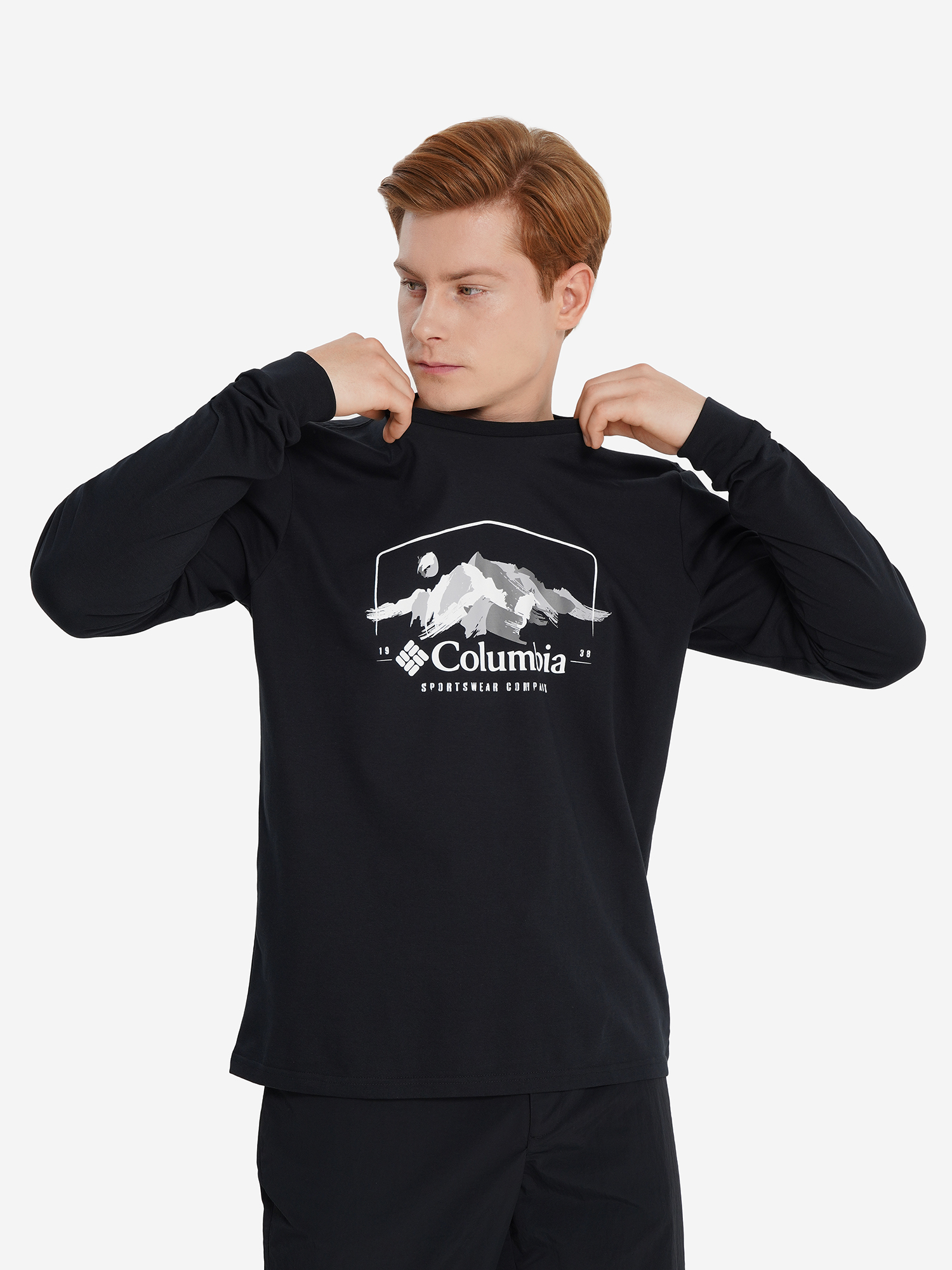 Лонгслив мужской Columbia Csc Seasonal Logo Ls Tee, Черный