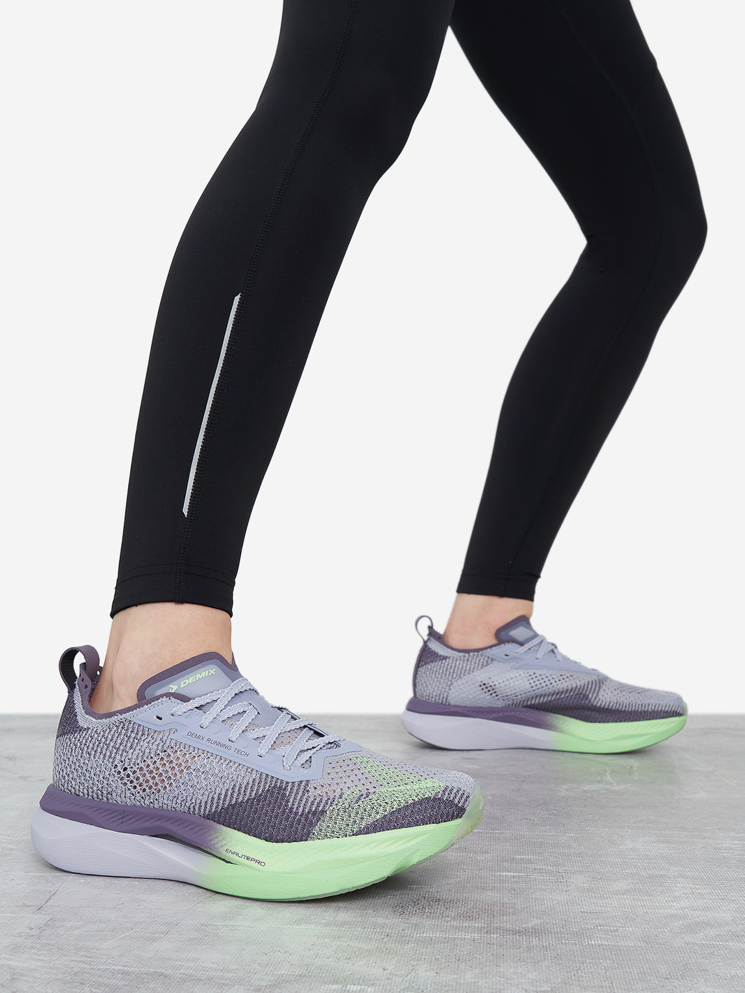 Кроссовки женские Demix Pacer Enrlitepro Knit, Фиолетовый
