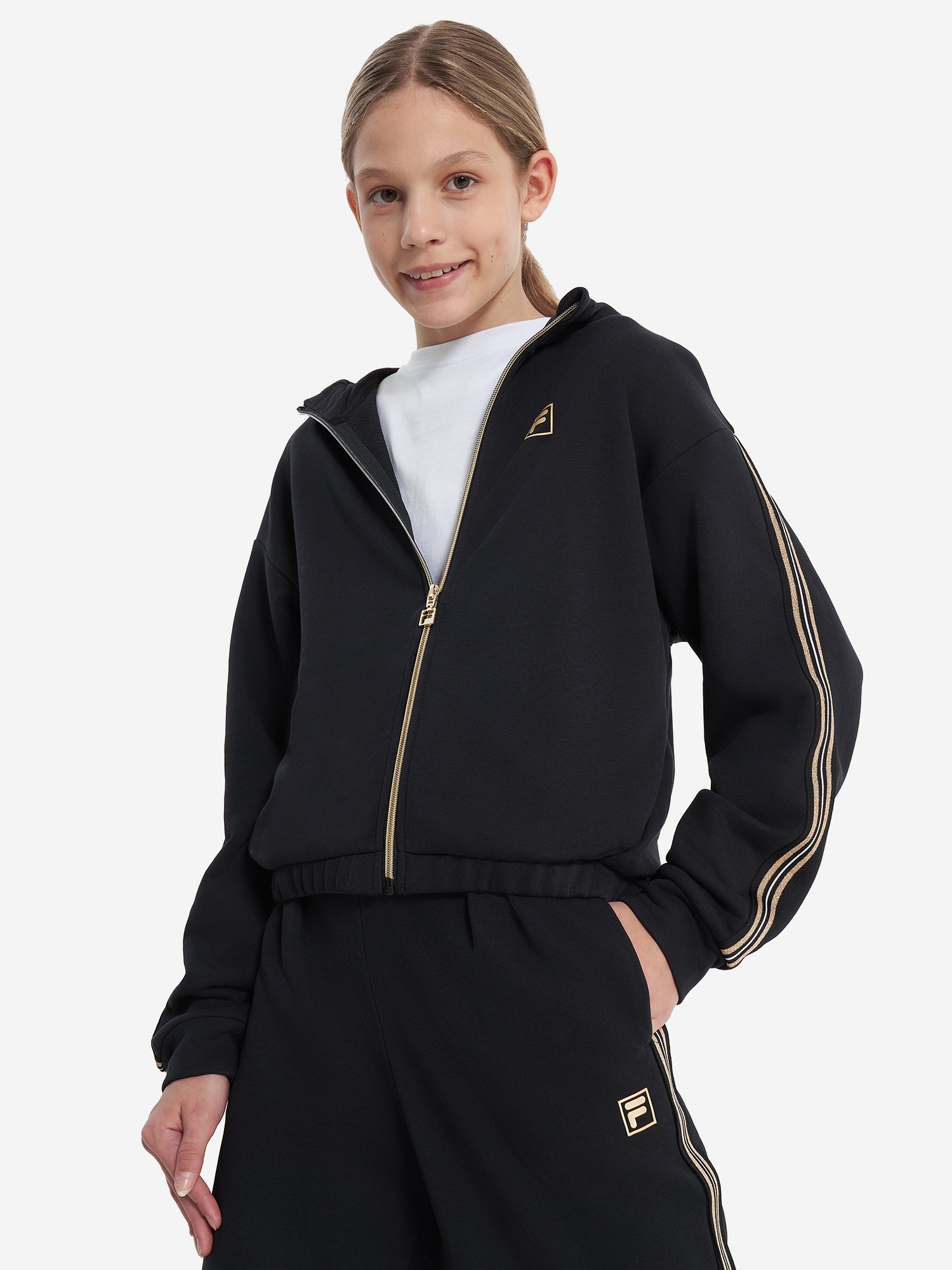 Толстовка для девочек FILA, Черный