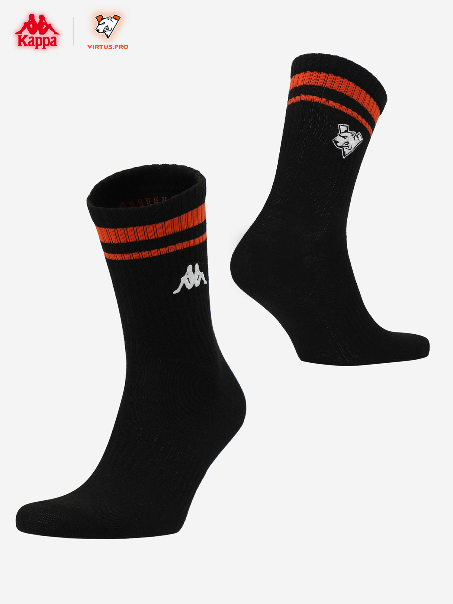Носки Kappa x Virtus.pro, 1 пара, Черный