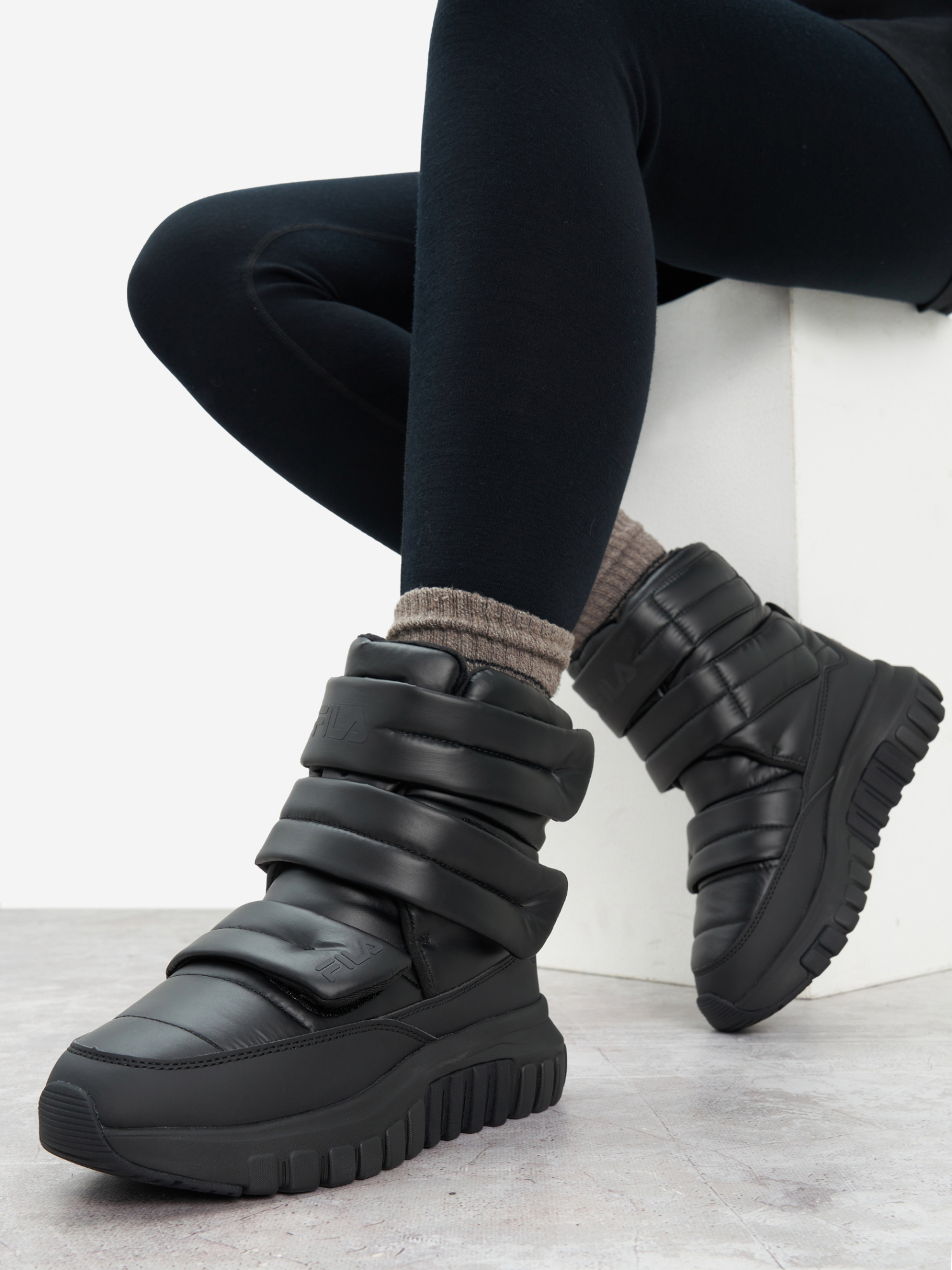Дутики женские FILA Cephea Velcro, Черный