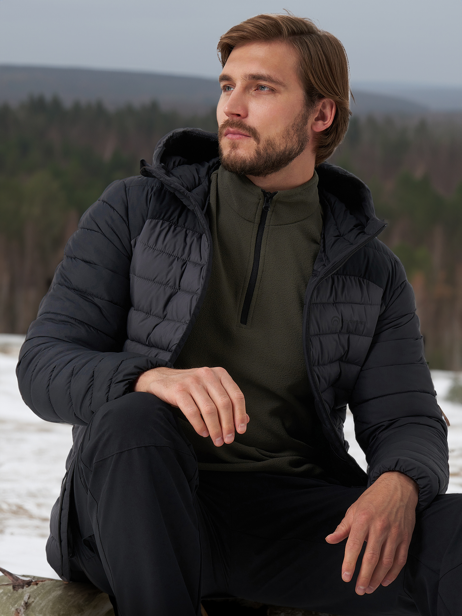 Пуховик мужской Outventure, Серый