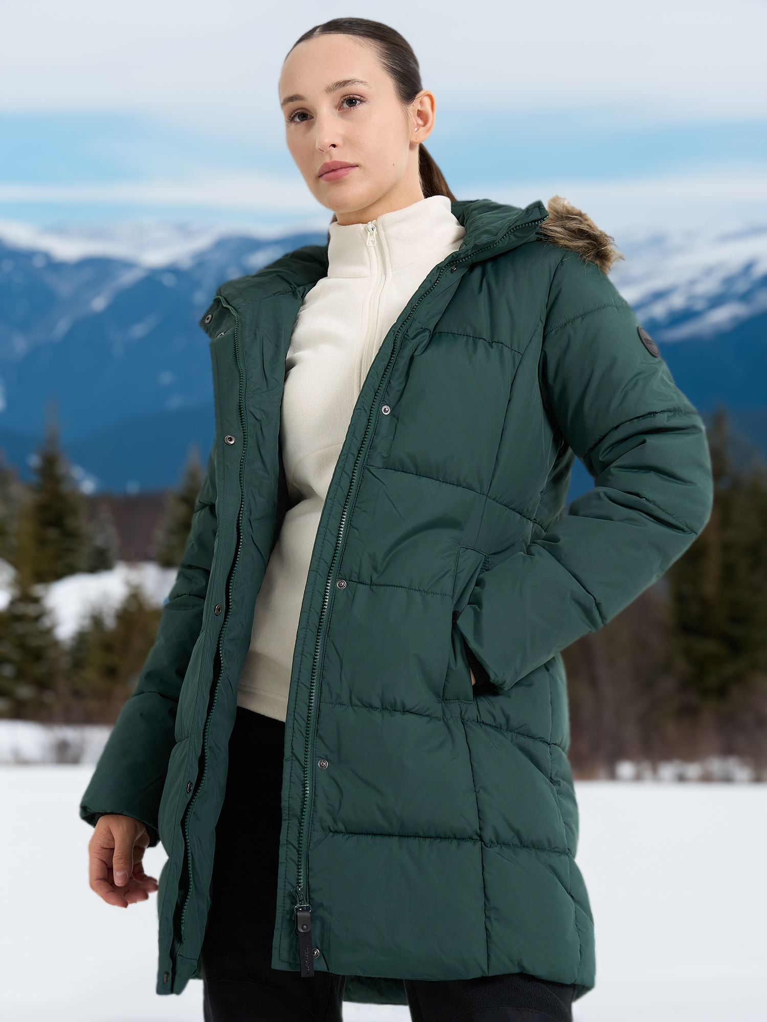 Пуховик женский IcePeak Adaire, Зеленый