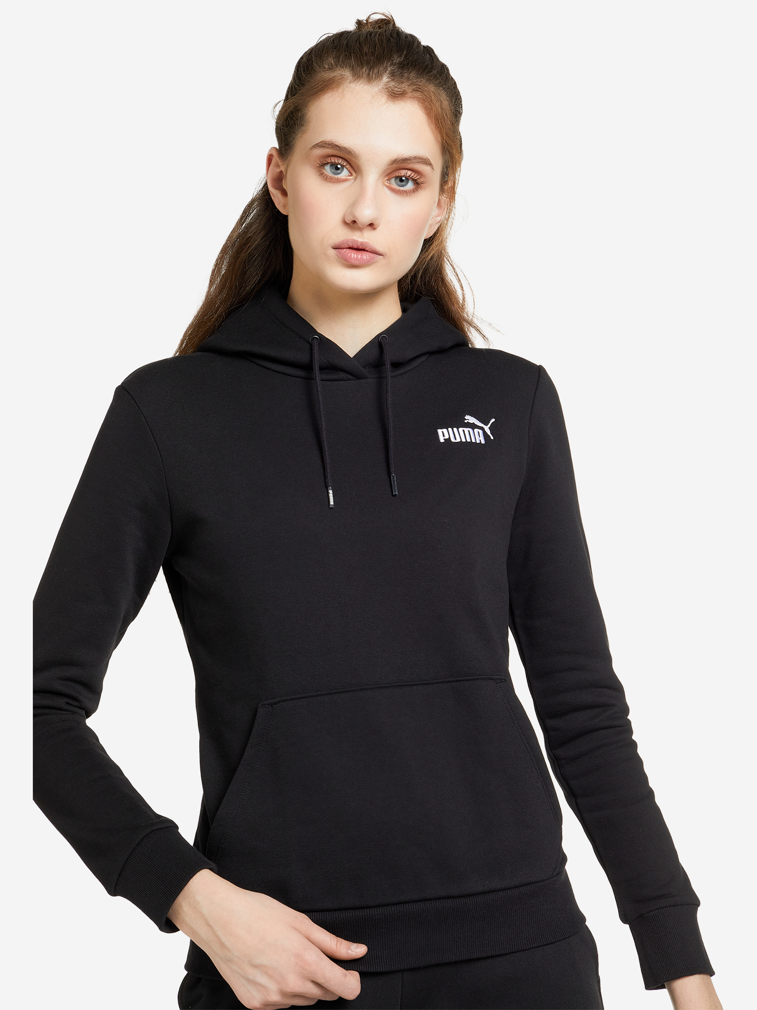 Худи женское PUMA ESS+ Embroidery, Черный