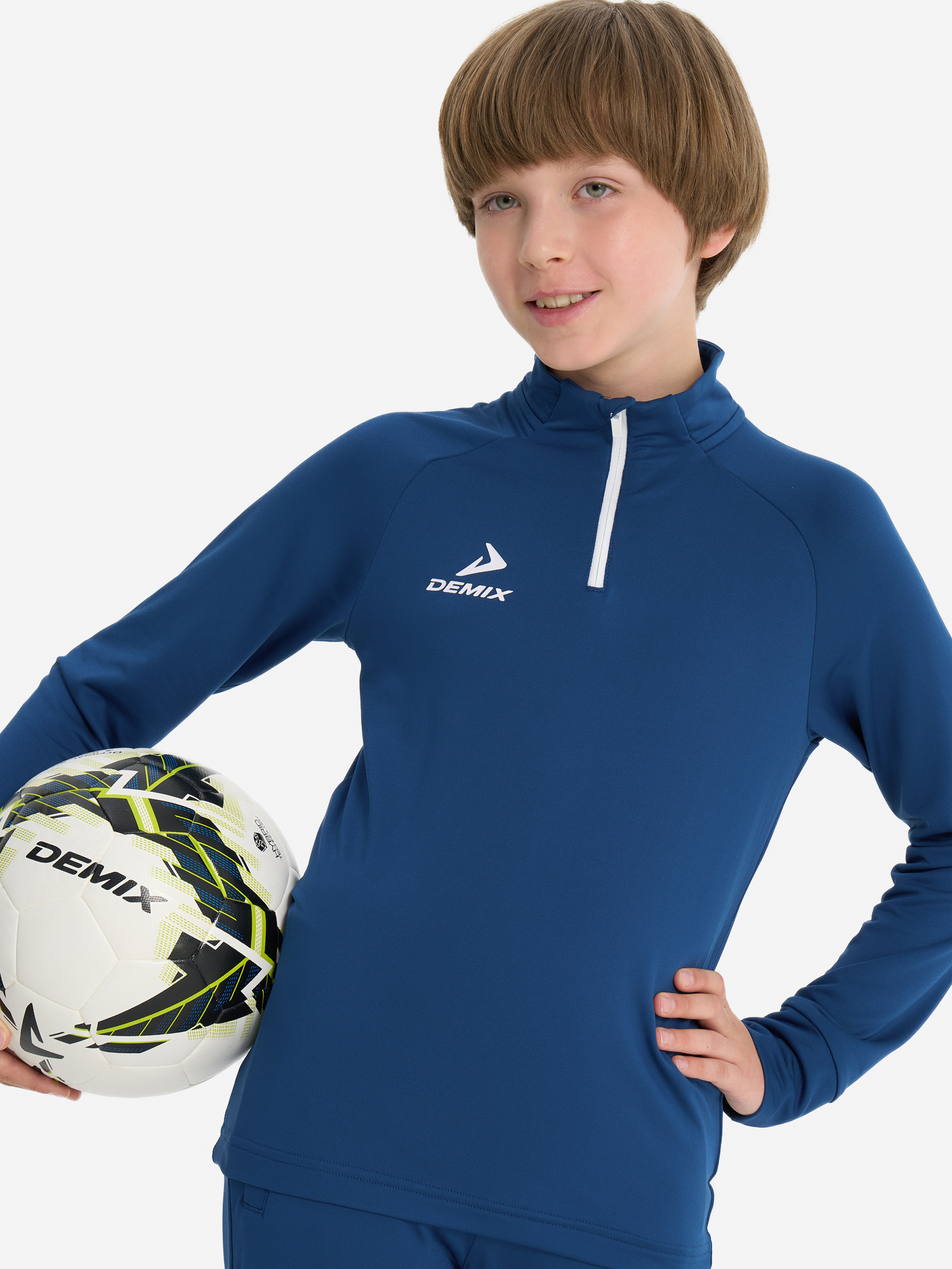 Джемпер футбольный для мальчиков Demix Playmaker, Синий
