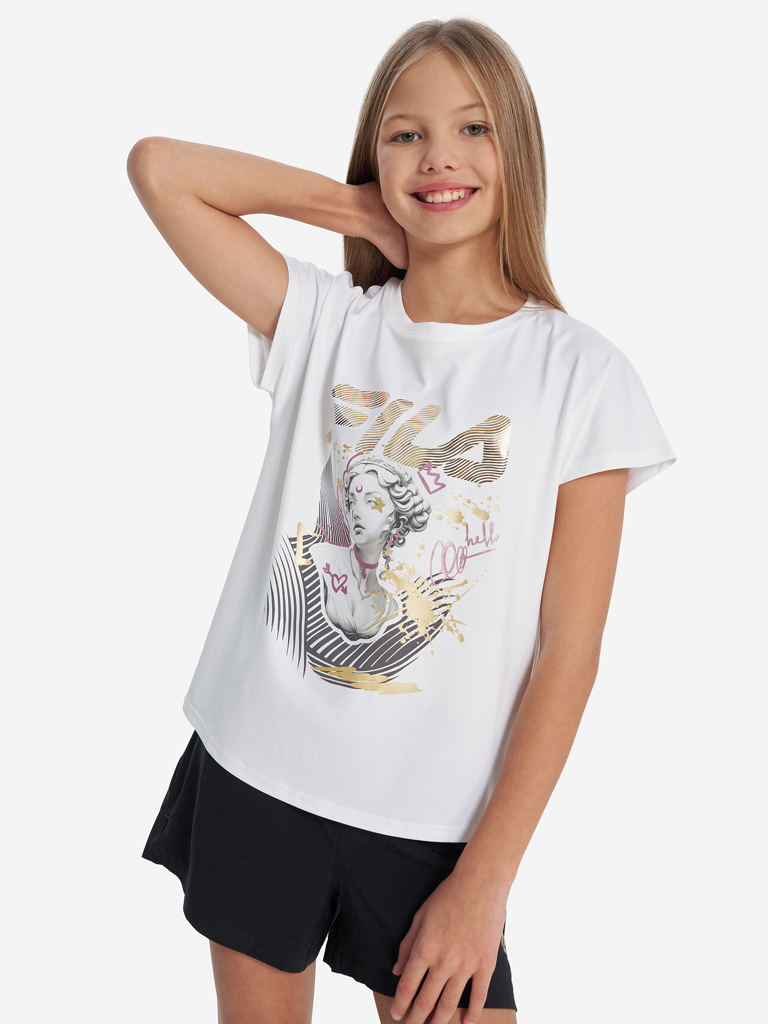 Футболка для девочек FILA, Белый