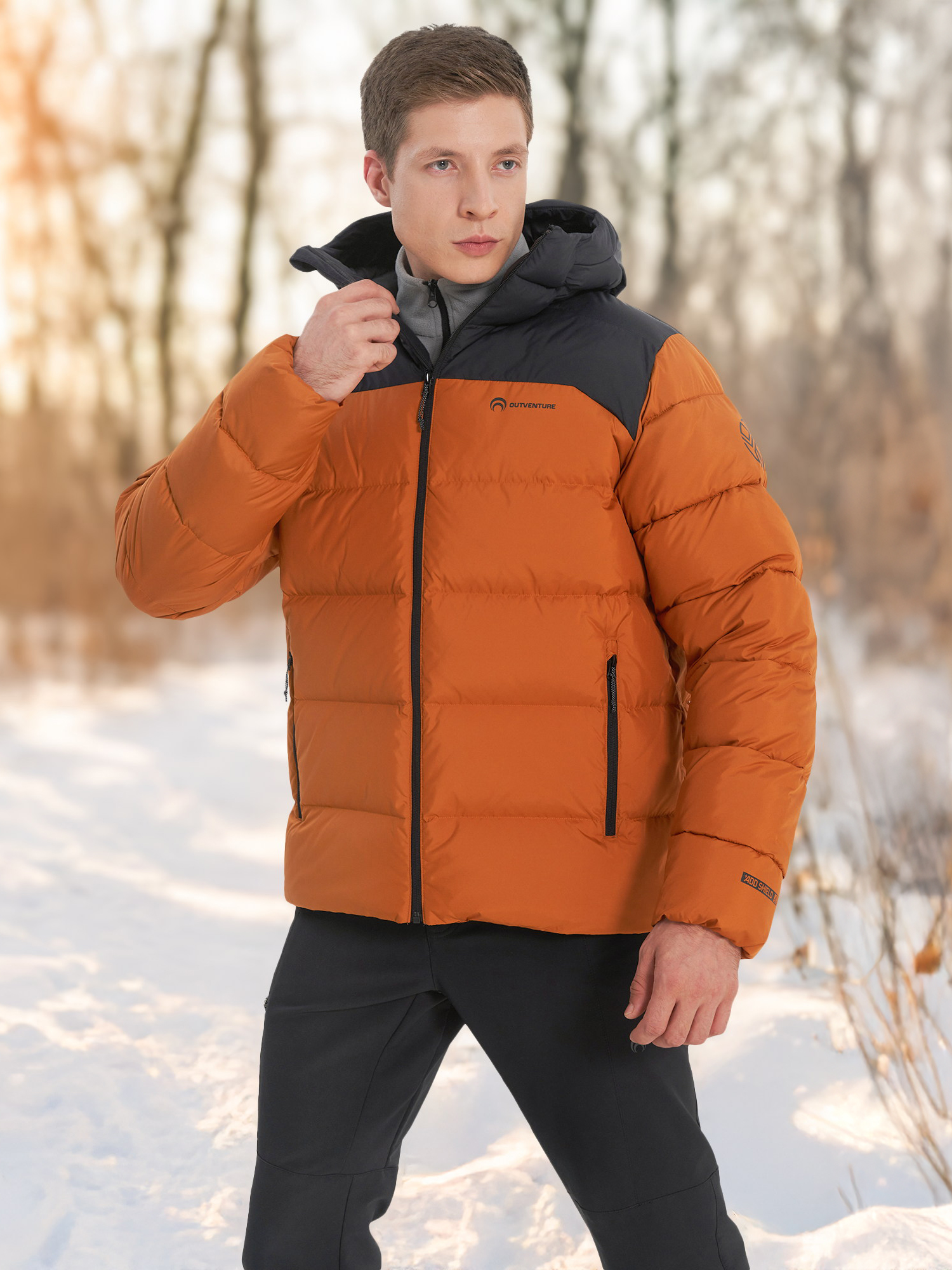 Пуховик мужской Outventure, Оранжевый