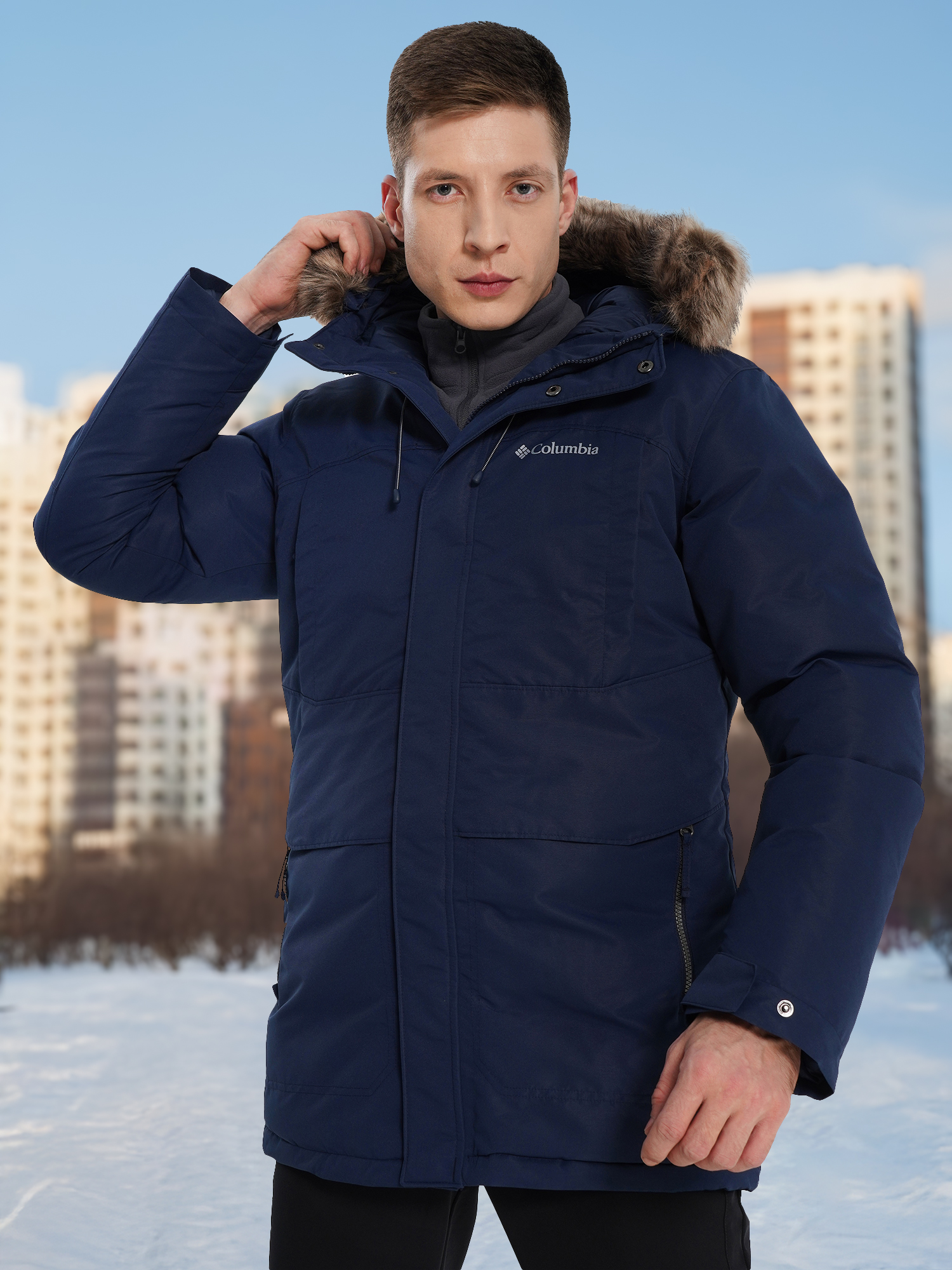Пуховик мужской Columbia Marquam Peak III Parka, Синий