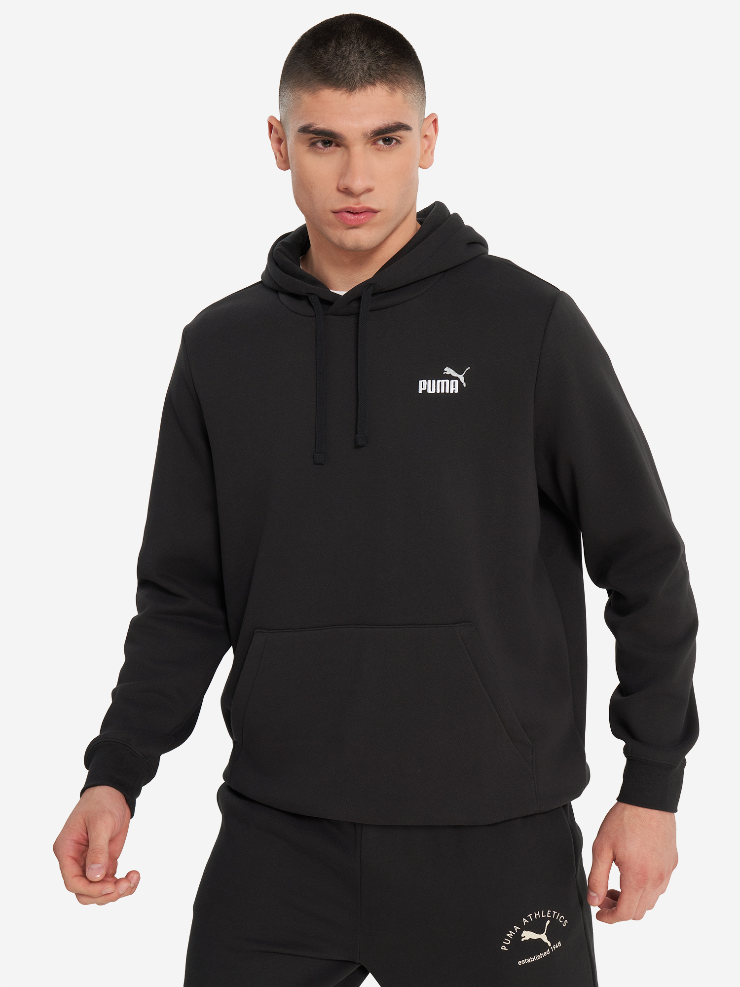 Худи мужское PUMA Ess 2 Color Small No. 1 Logo, Черный