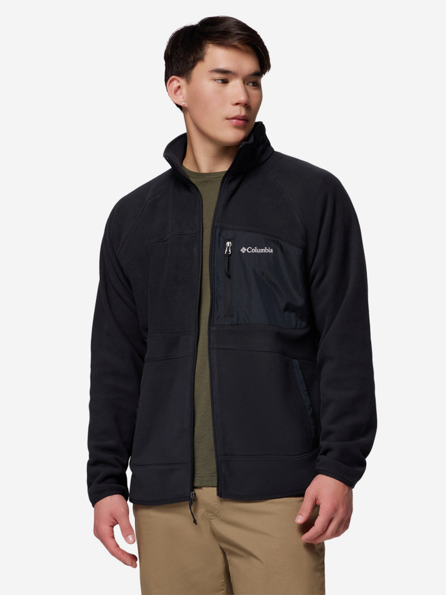 Джемпер флисовый мужской Columbia Fast Trek Overlay Full Zip, Черный