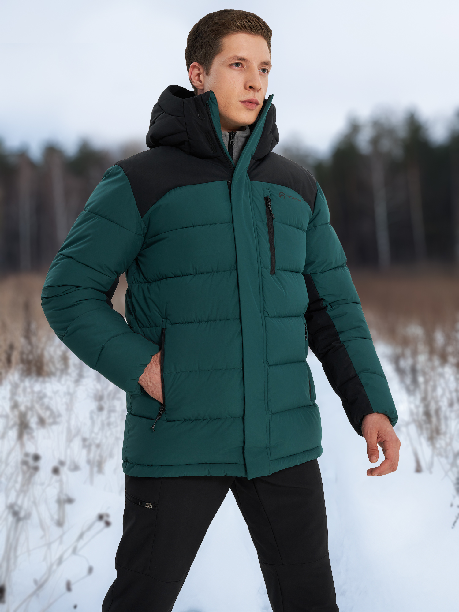 Пуховик мужской Outventure, Зеленый