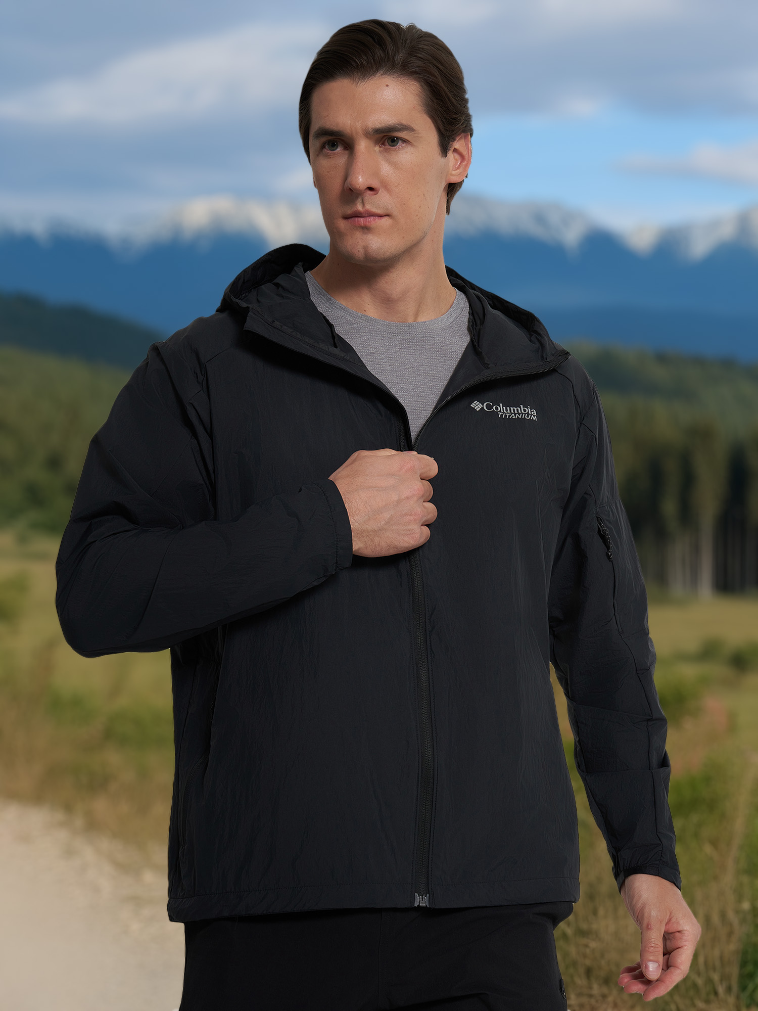 Ветровка мужская Columbia Loop Trail II Windbreaker, Черный