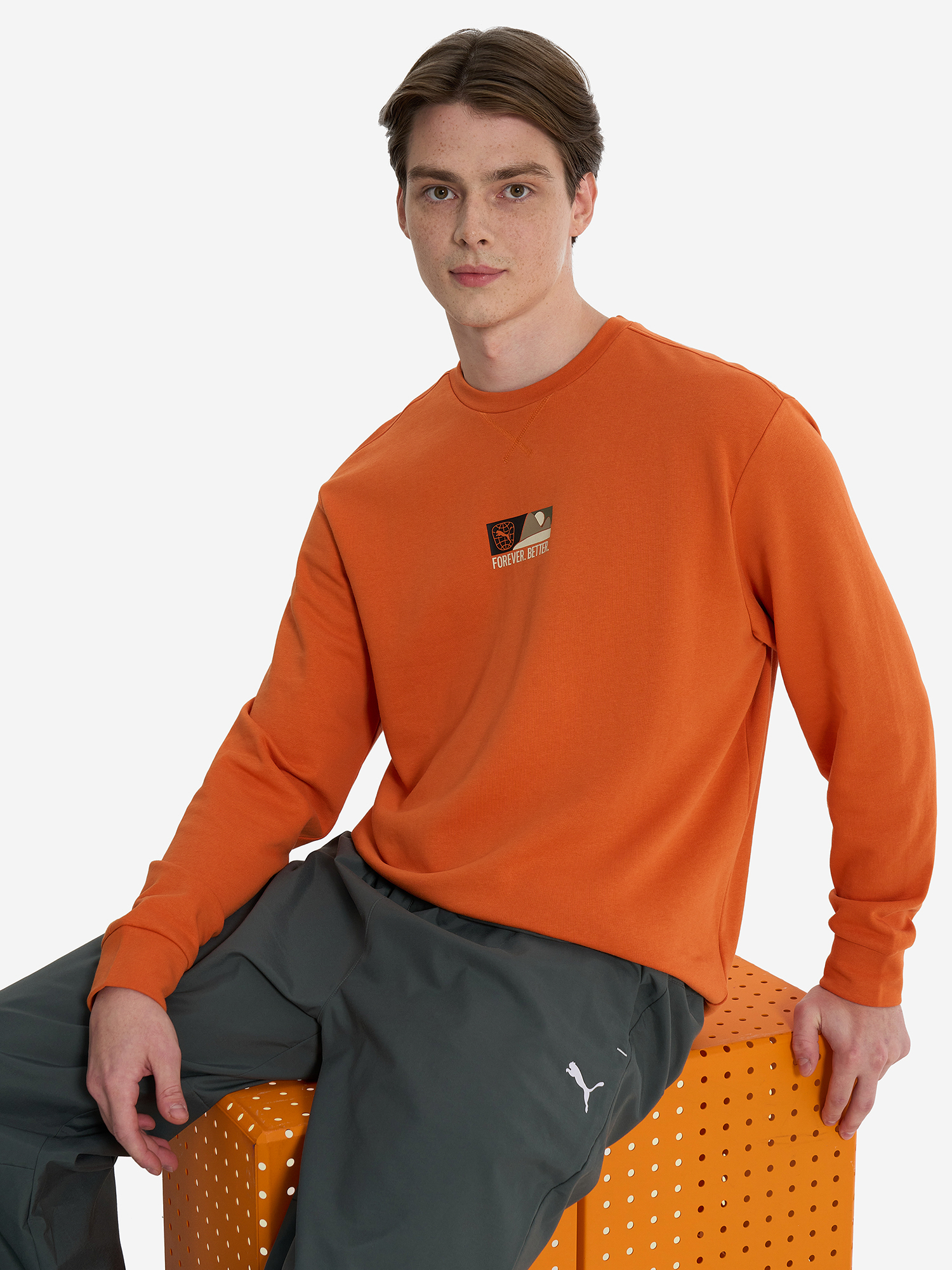 Свитшот мужской PUMA, Оранжевый