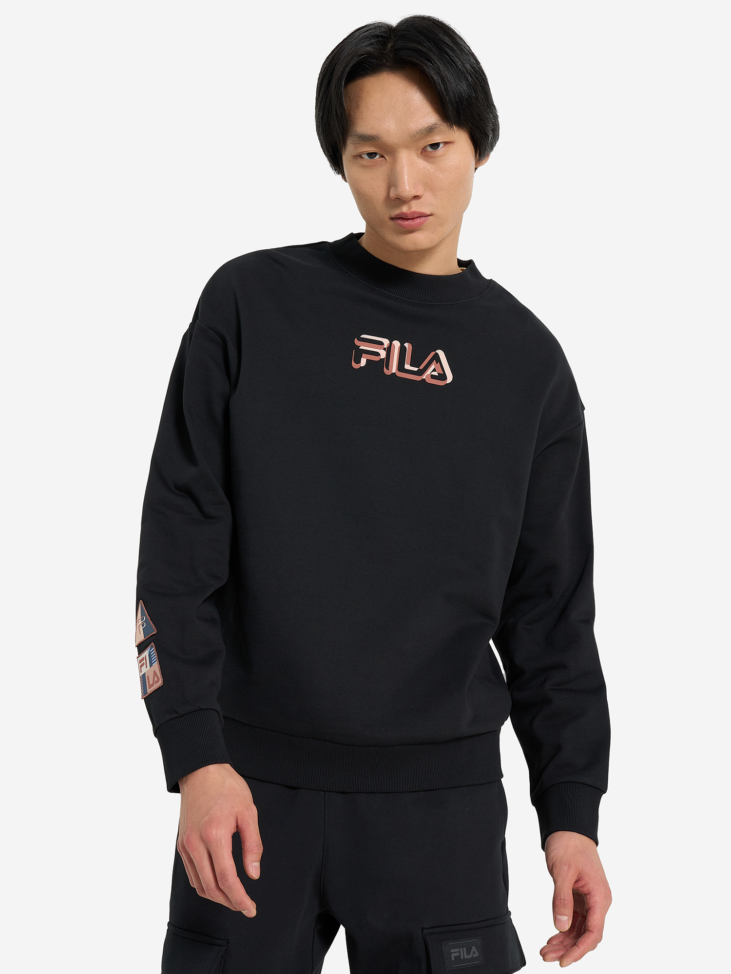 Свитшот мужской оверсайз FILA, Черный