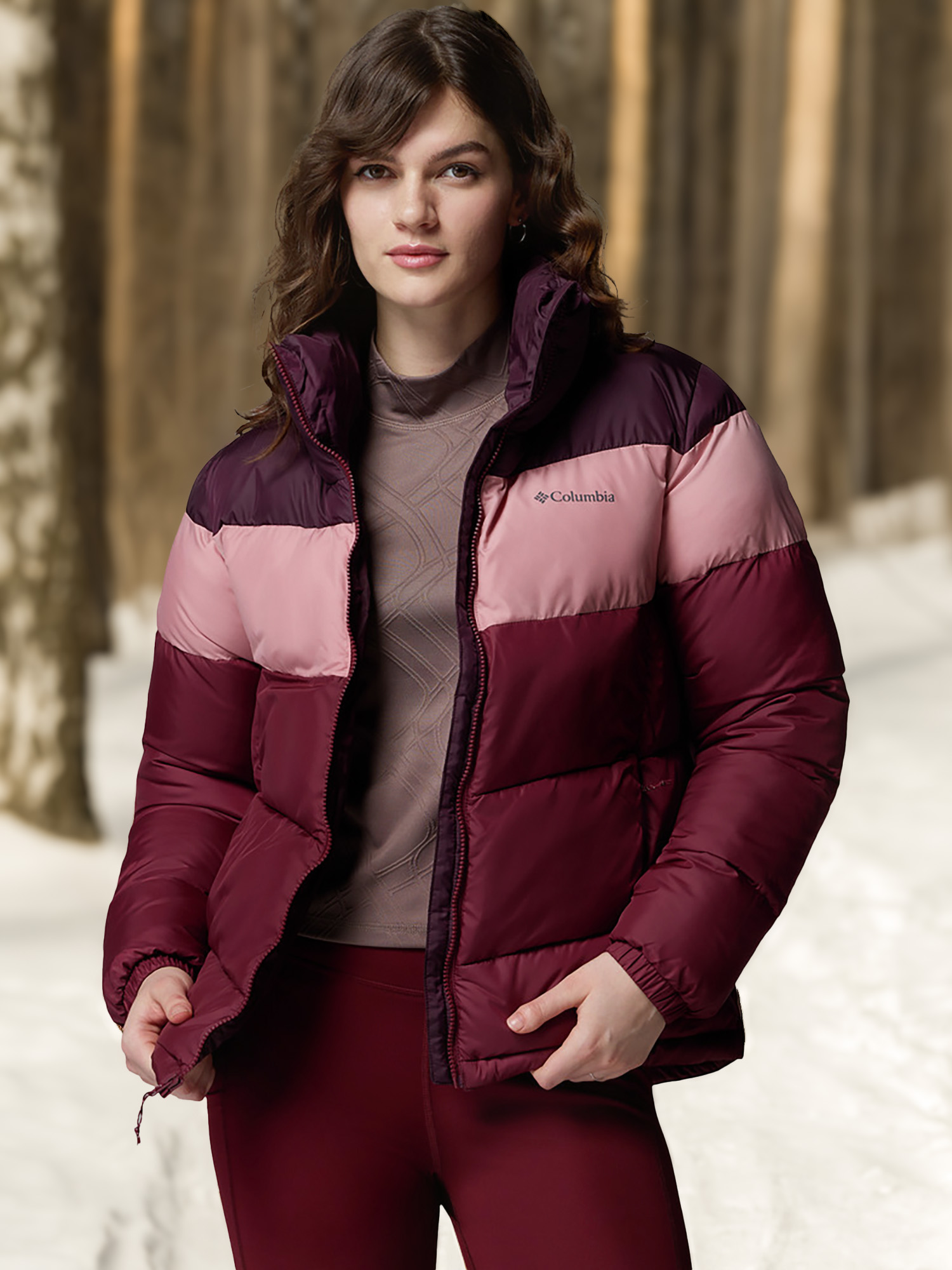 Куртка утепленная женская Columbia Puffect II Colorblock Jacket, Красный