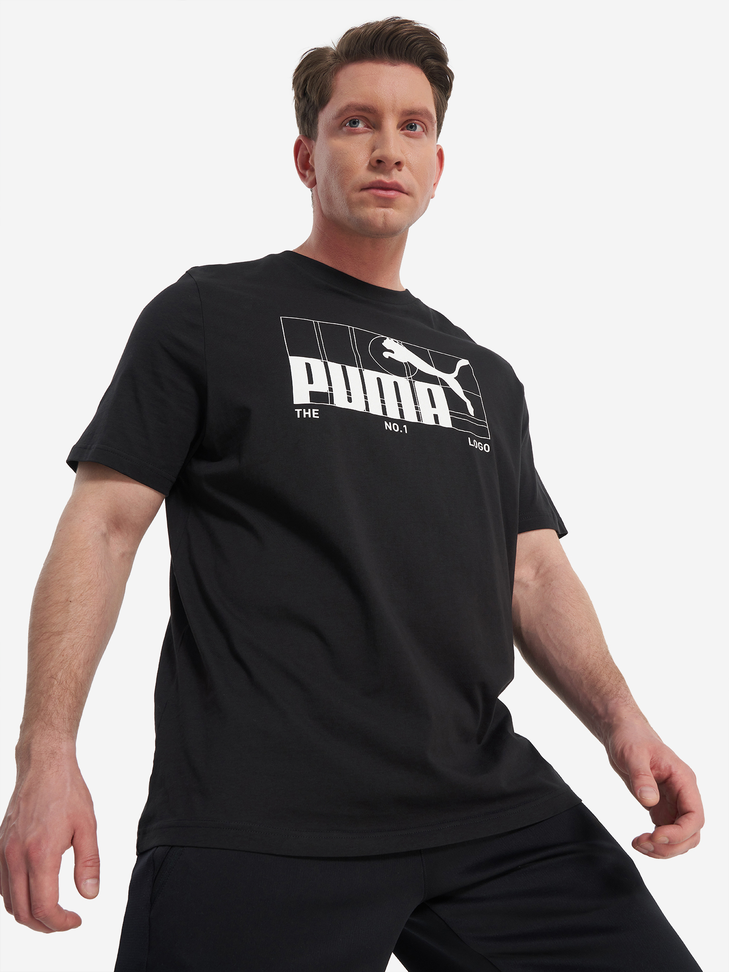 Футболка мужская PUMA Graphic No.1 Logo, Черный