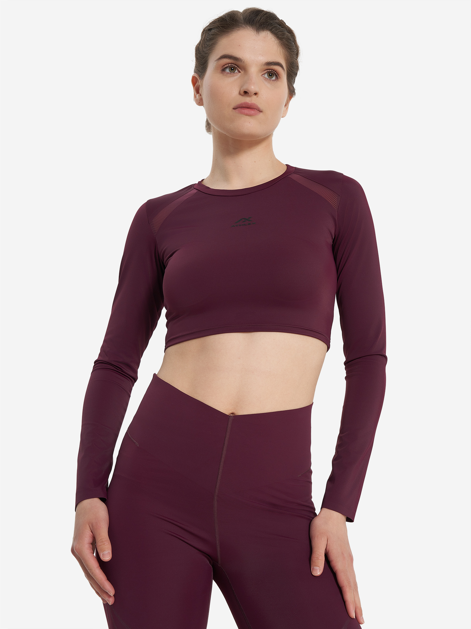 Лонгслив женский Athlex, Красный