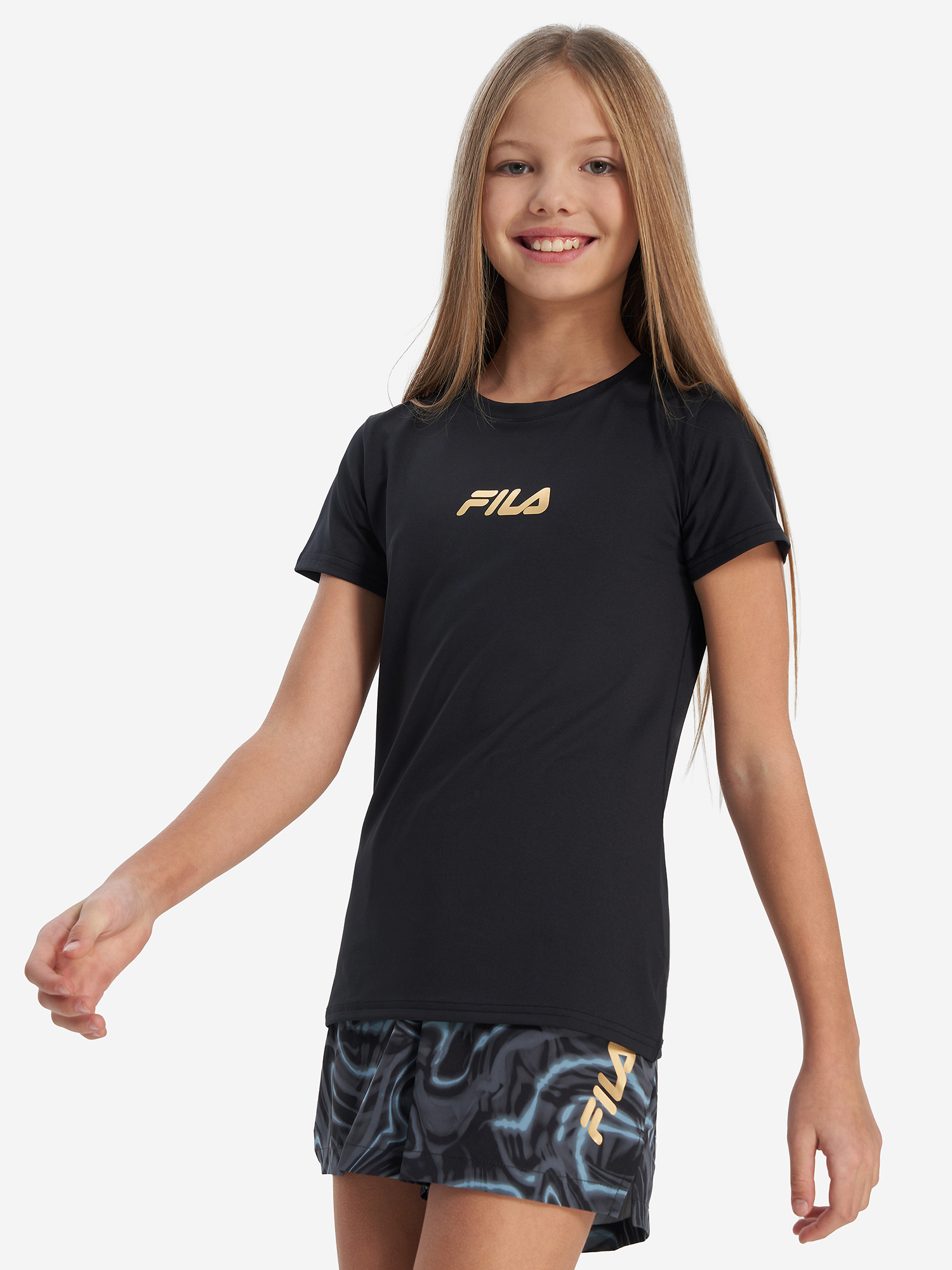 Футболка для девочек FILA, Черный