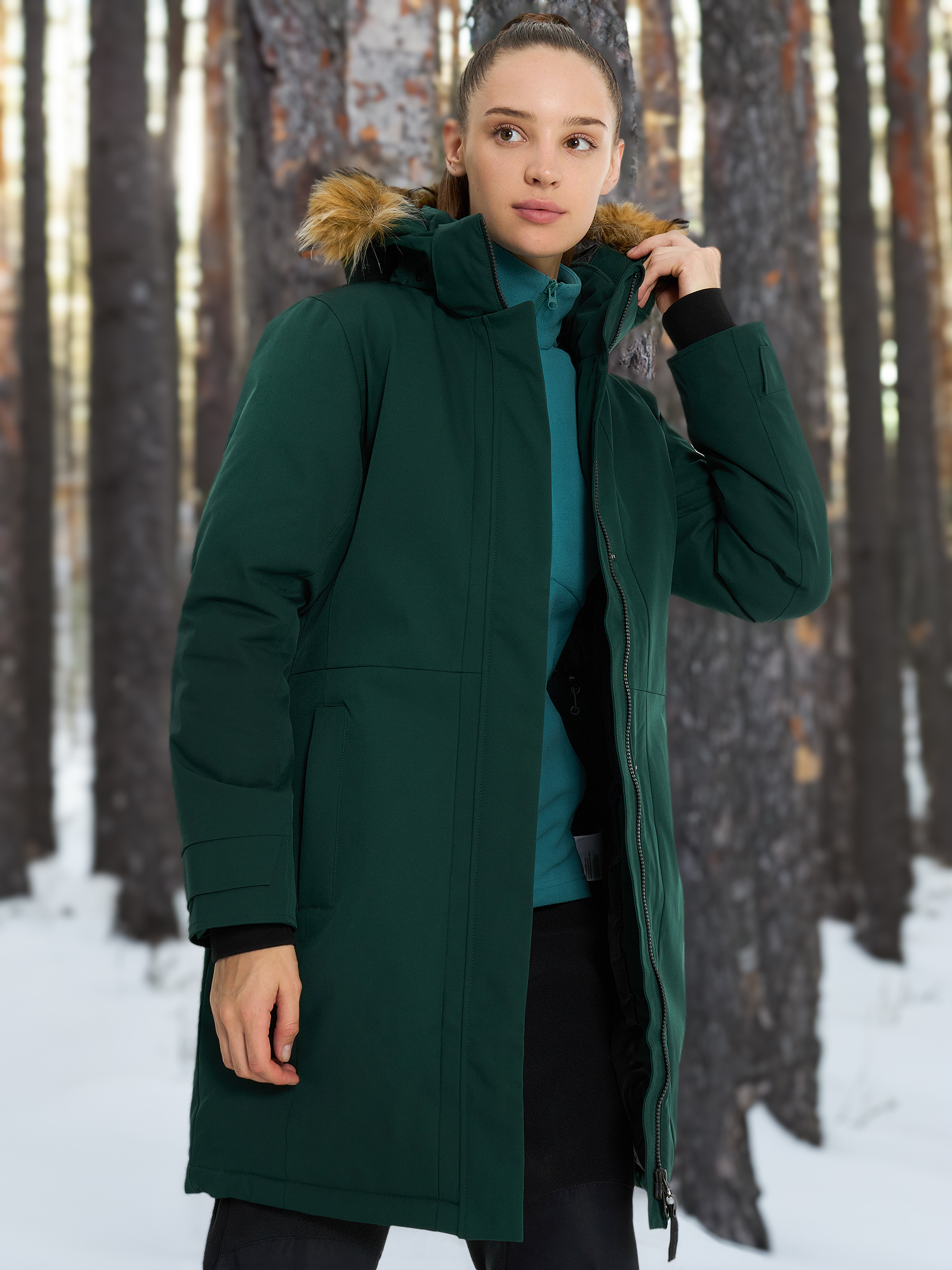 Парка утепленная женская IcePeak Adais, Зеленый