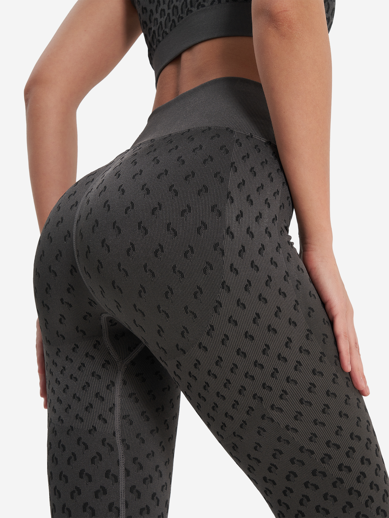 Легинсы женские Demix HighFlow Yoga Seamless Gfx, Серый