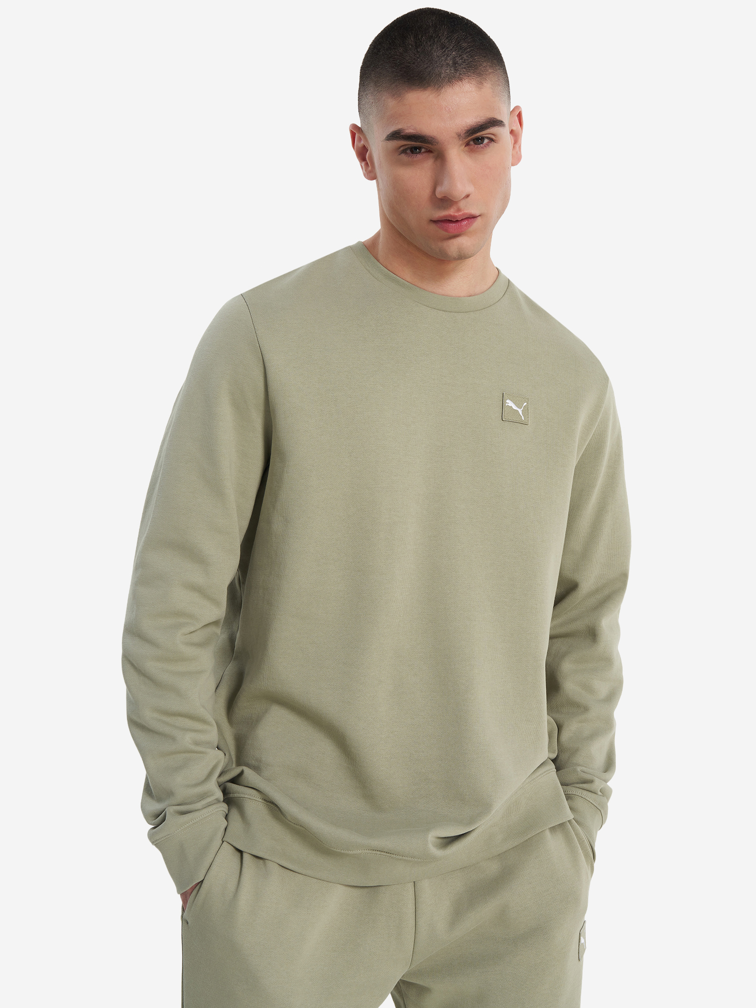 Свитшот мужской PUMA Ess Elevated, Зеленый