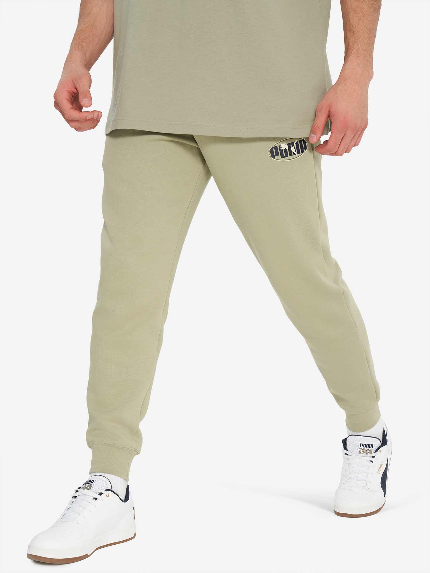 Брюки мужские PUMA Ess Logo Lab Execution, Зеленый