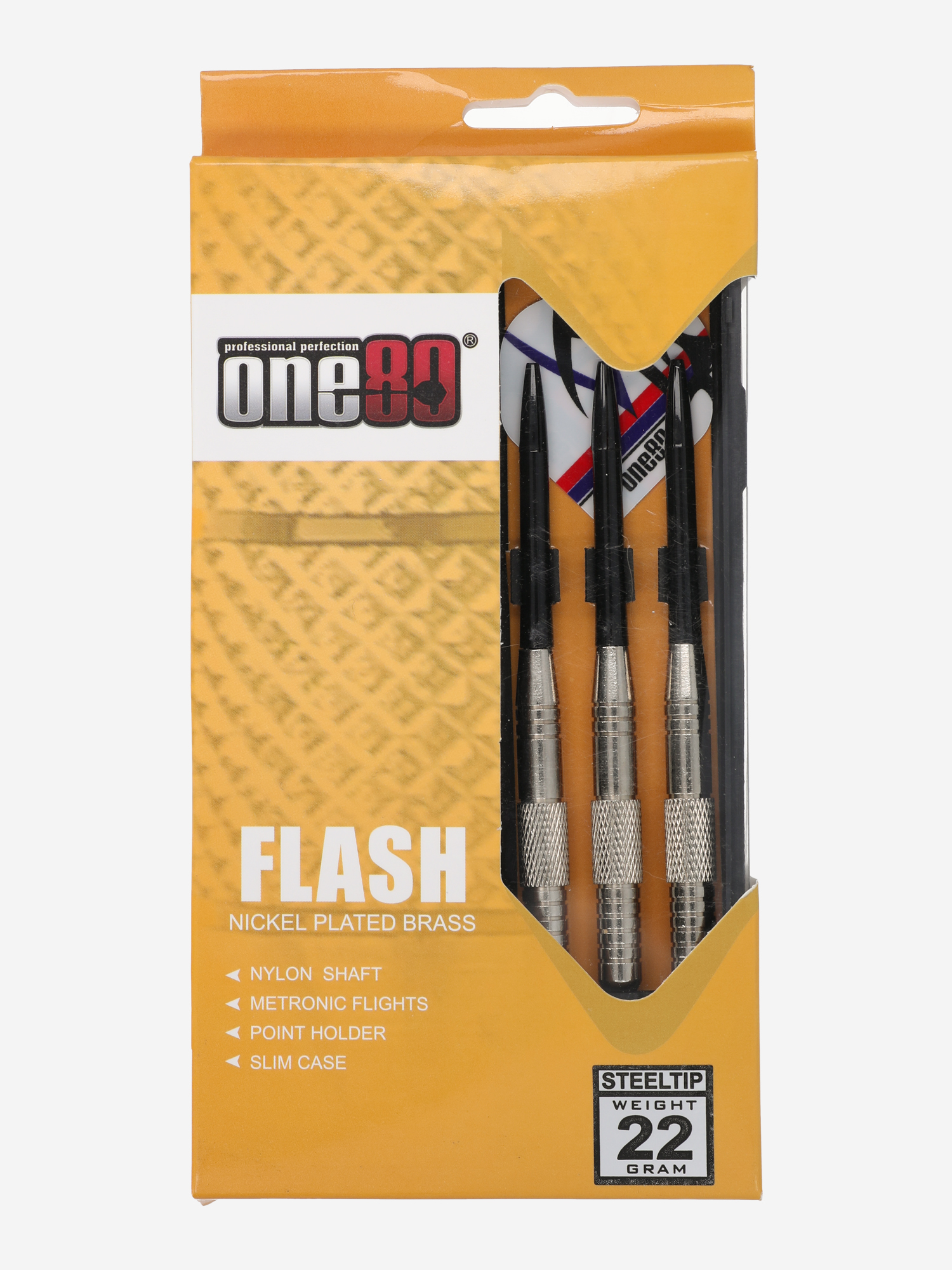Набор дротиков One80 Flash Brass 22 гр, 3 шт., Серый