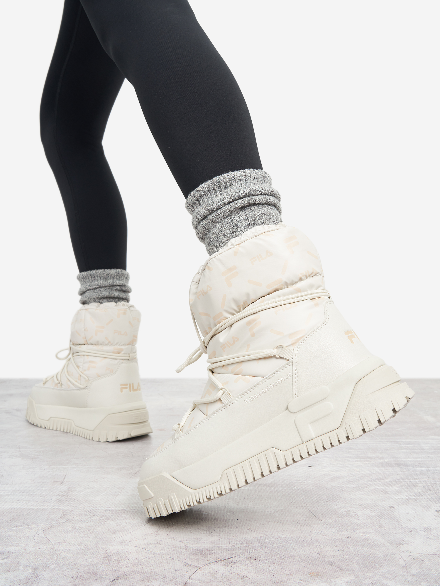 Дутики женские FILA Powder, Бежевый