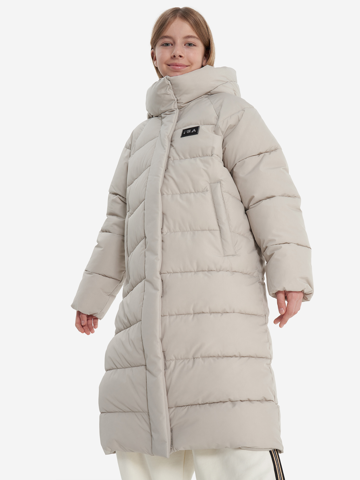 Пальто утепленное для девочек FILA, Серый