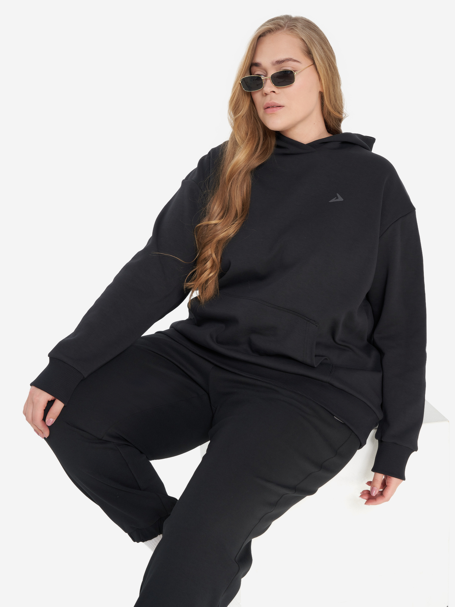 Худи женское Demix, Plus Size, Черный