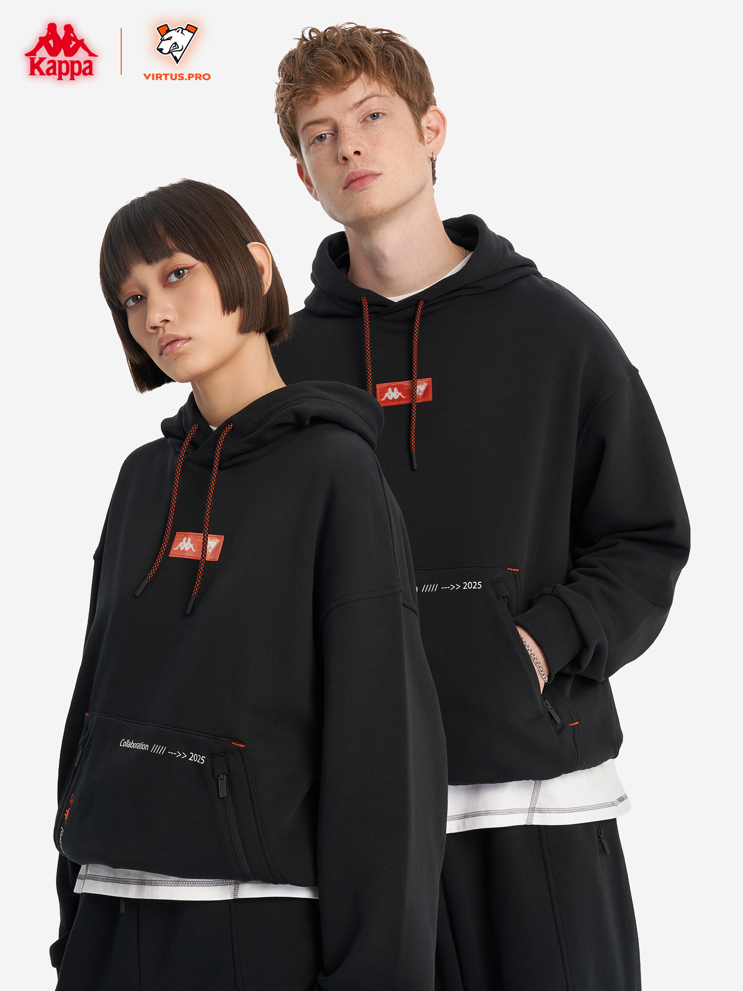 Худи Kappa x Virtus.pro, Черный